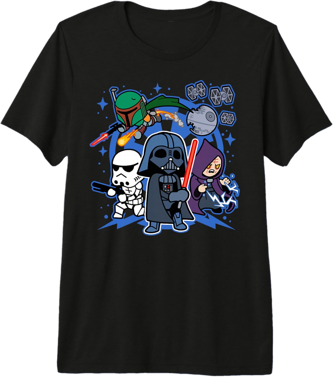 Star Wars Vader Kawaii Chibi Team Empire Graphic T-Shirt Premium Tri-blend