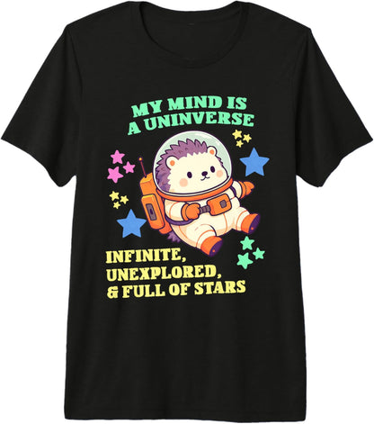 Autism Pride Hedgehog Astronaut- Chibi Hedgehog Premium
