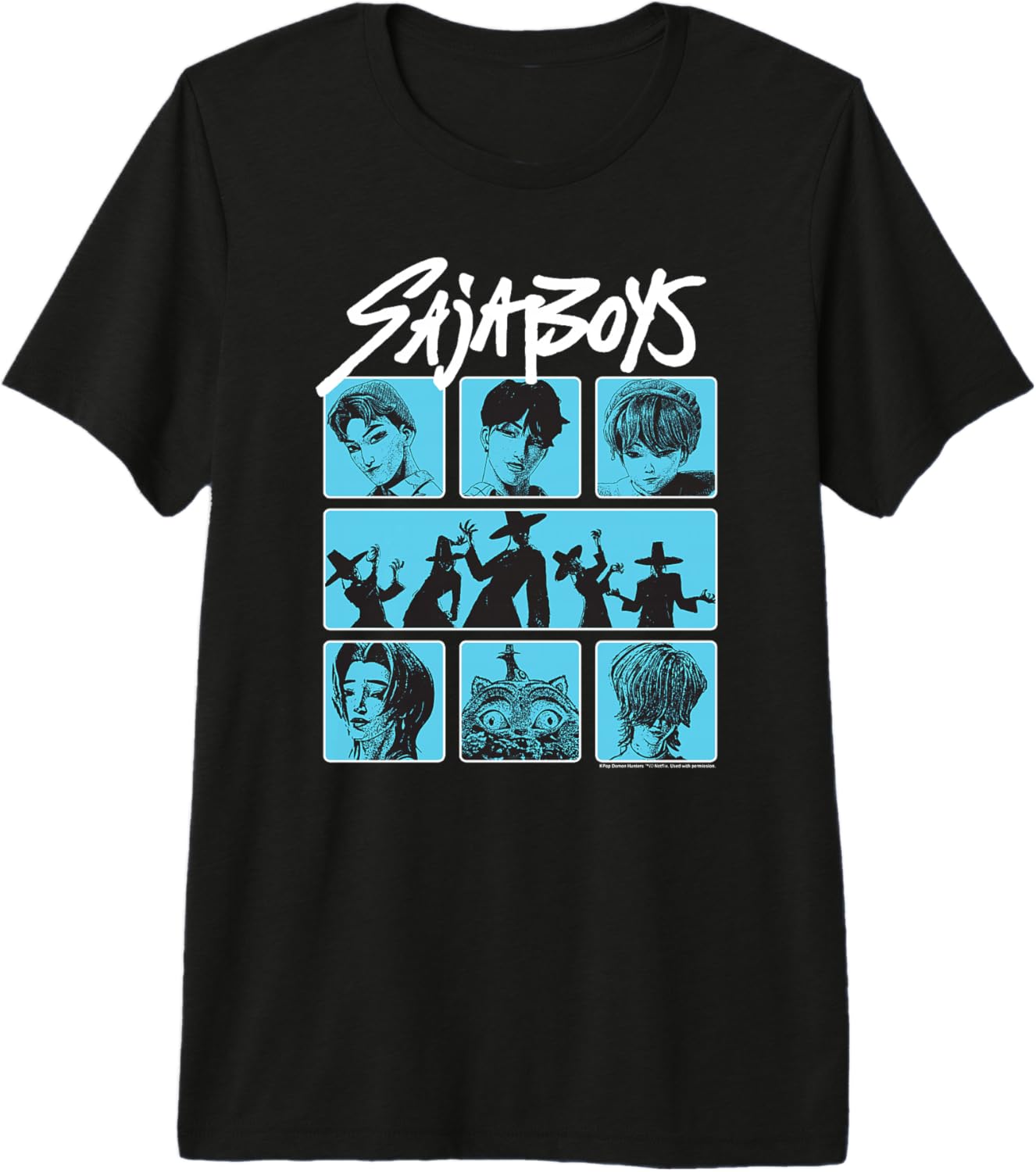 Kpop Demon Hunters Saja Boys Demon Group Poster Premium Tri-Blend