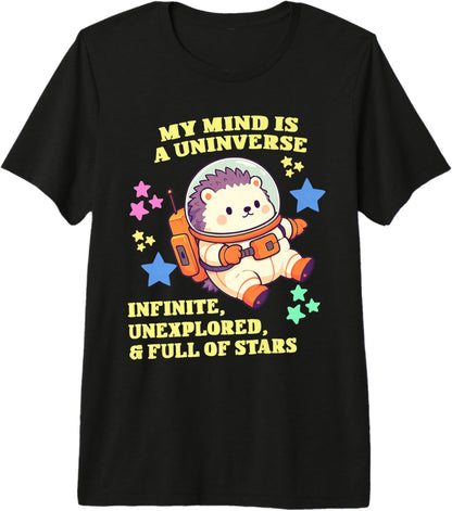 Autism Pride Hedgehog Astronaut- Chibi Hedgehog Premium