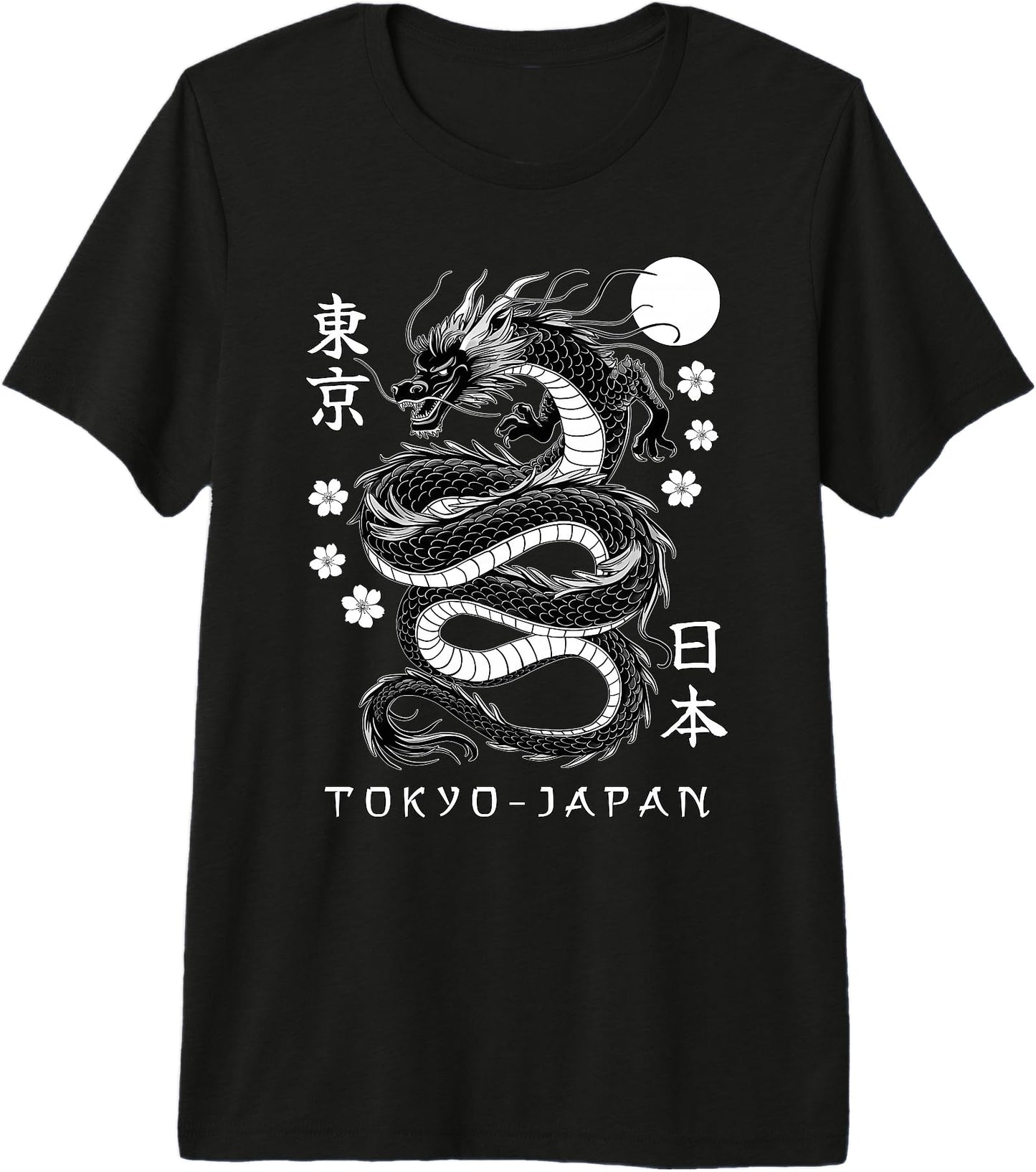 Japanese Dragon Tokyo Japan 80's Asian Mythical Anime Tattoo Premium Tri-Blend