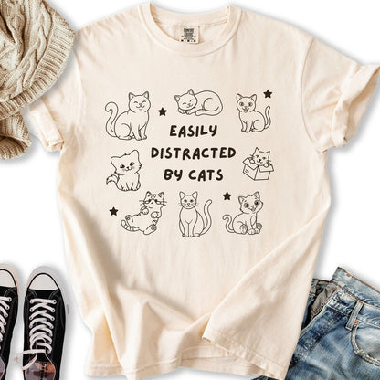 Distracted Cats T Hoodie Vintage Design