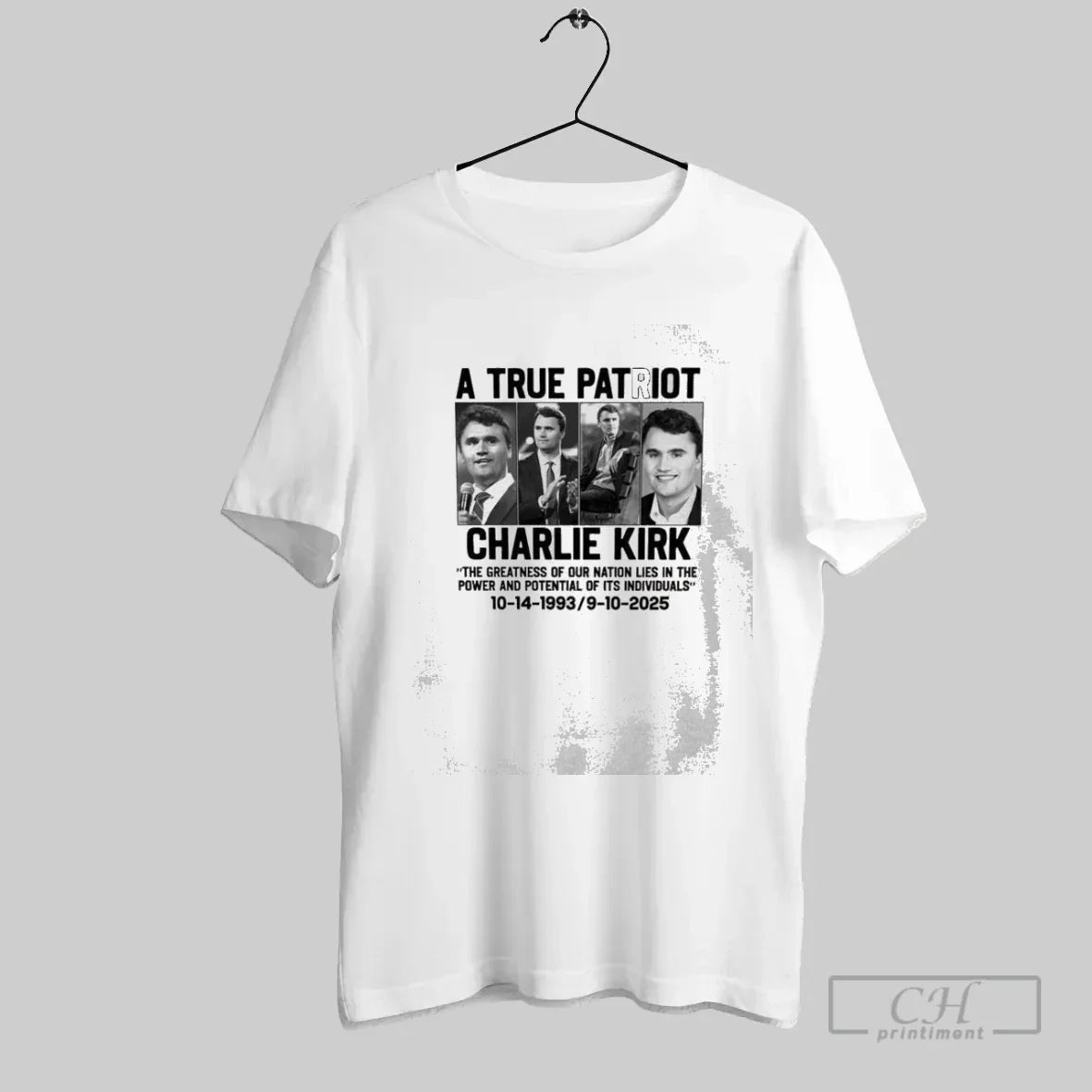 True Patriot Charlie Kirk Rip 2025 Tee Trendy Look