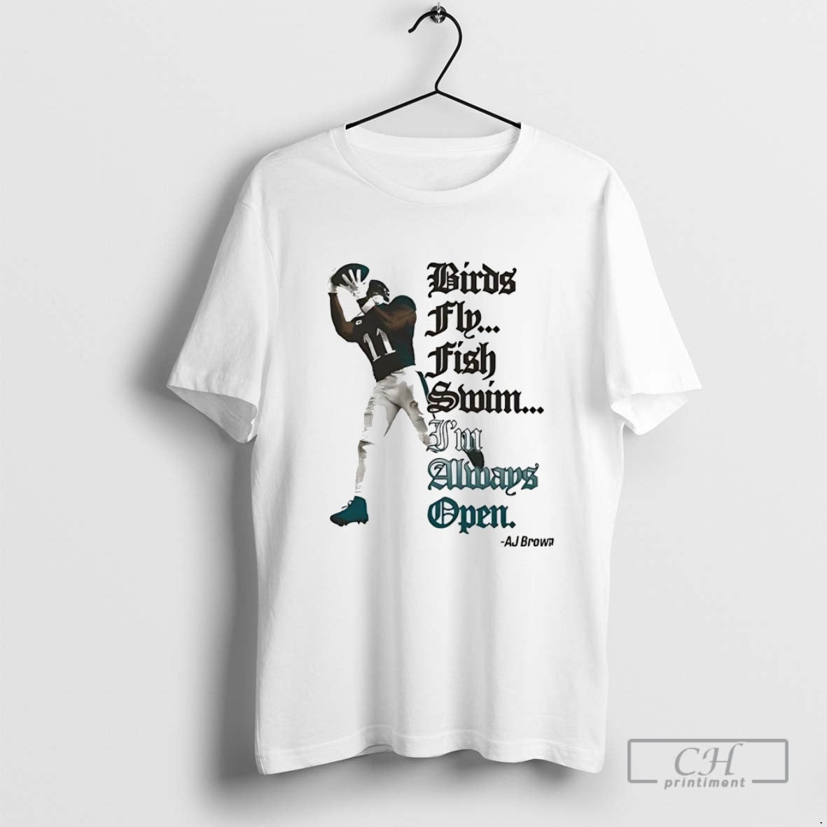 J Brown Bird Fly Fish Swim Im Always Open Tee Exclusive Design