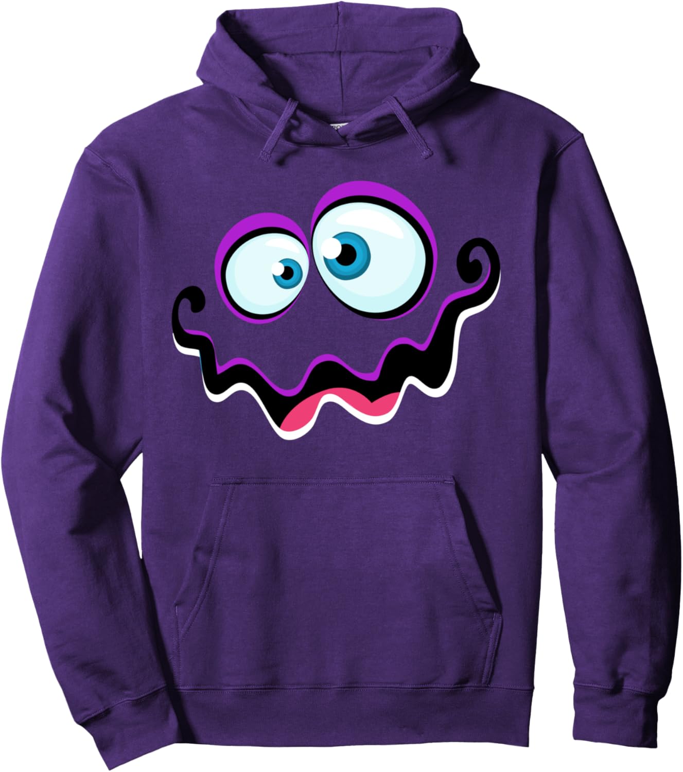 Silly Purple Monster Face - Fancy Dress Up for Kids & Adults Pullover Hoodie