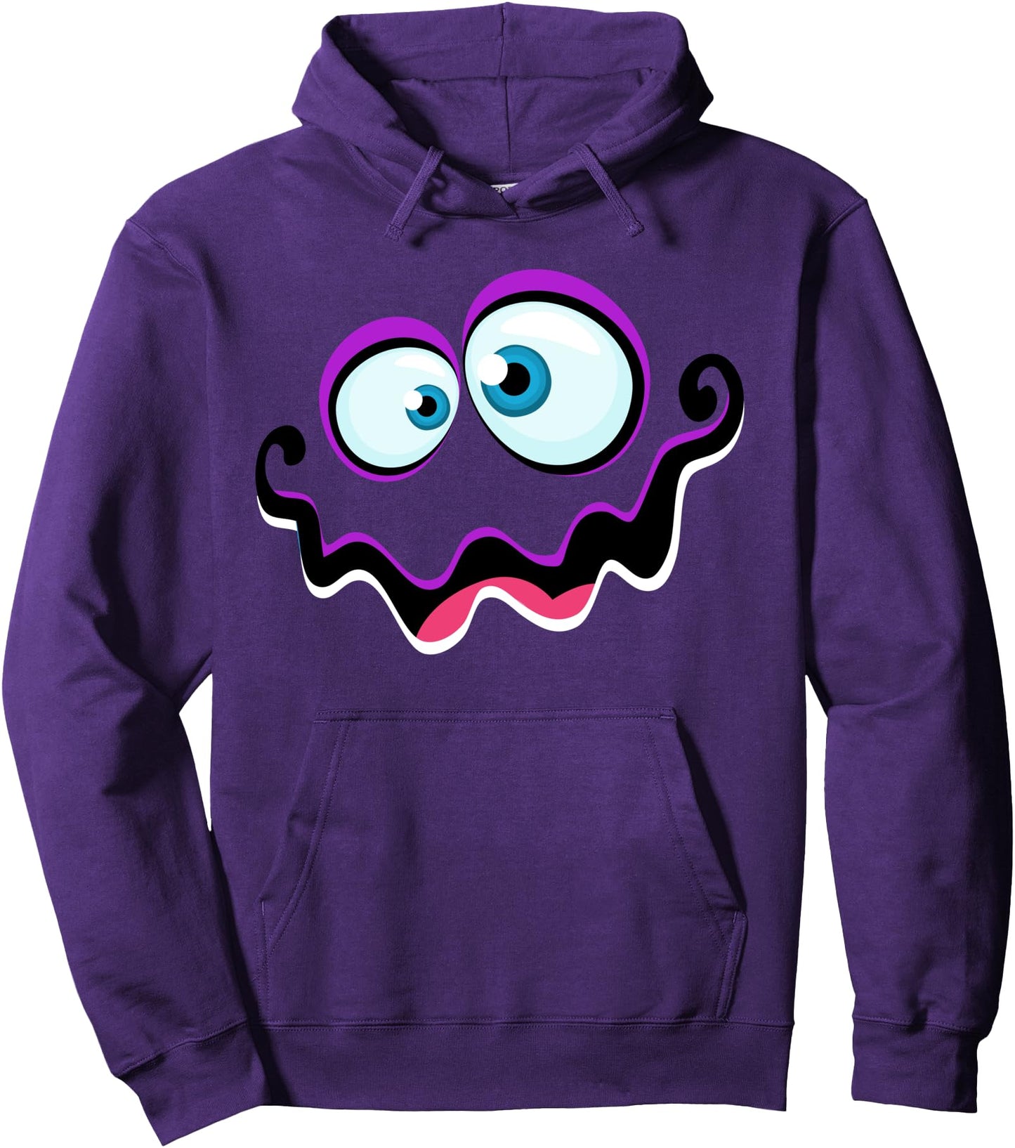 Silly Purple Monster Face - Fancy Dress Up for & Adults Pullover Hoodie