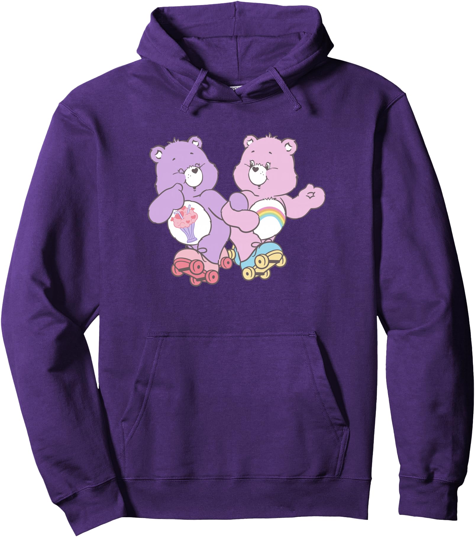 Care Bears Cheer & Share Bear Vintage Roller Skate Logo Pullover Hoodie