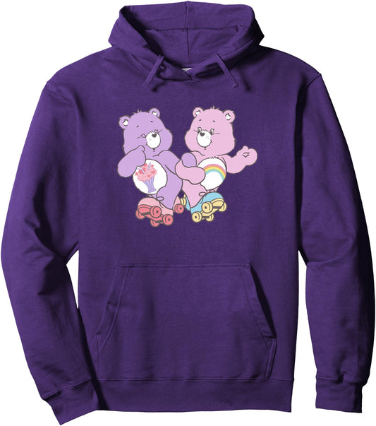 Care Bears Cheer & Share Bear Vintage Roller Skate Logo Pullover Hoodie
