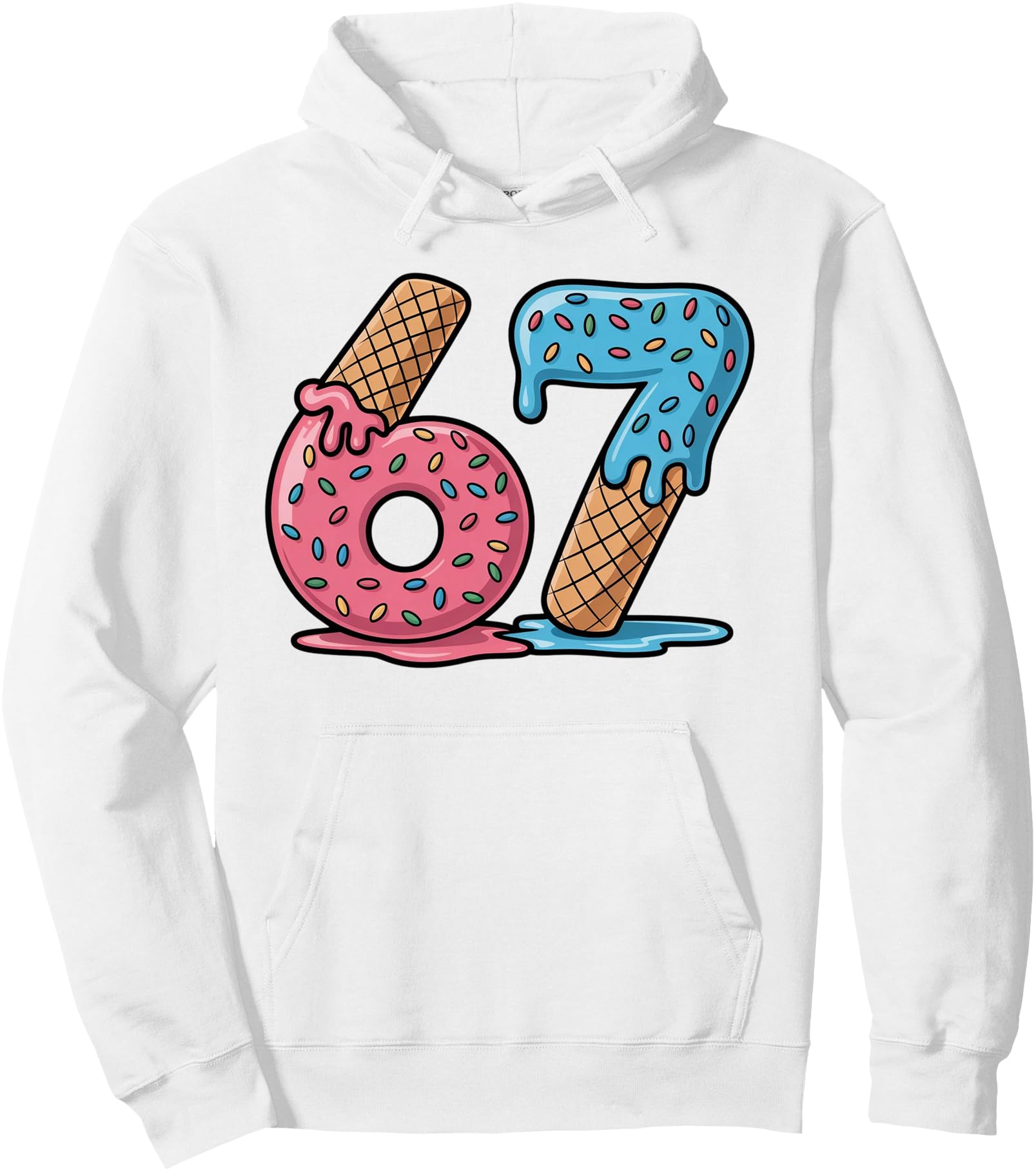 67 meme shirt 67 ice cream Gen Alpha Slang six seven meme Pullover Hoodie