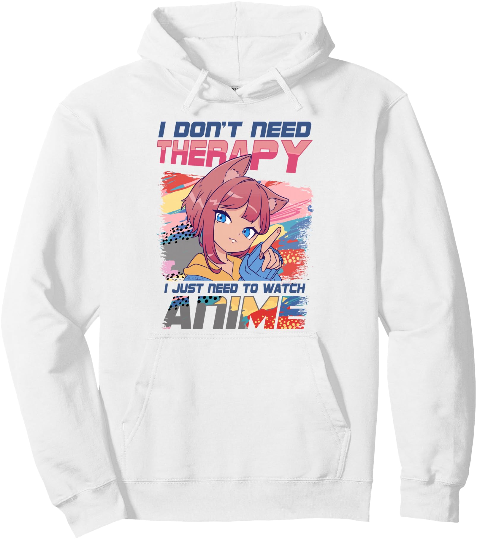 Anime Girl Japanese Kawaii Aesthetic Teen Girl Anime Pullover Hoodie