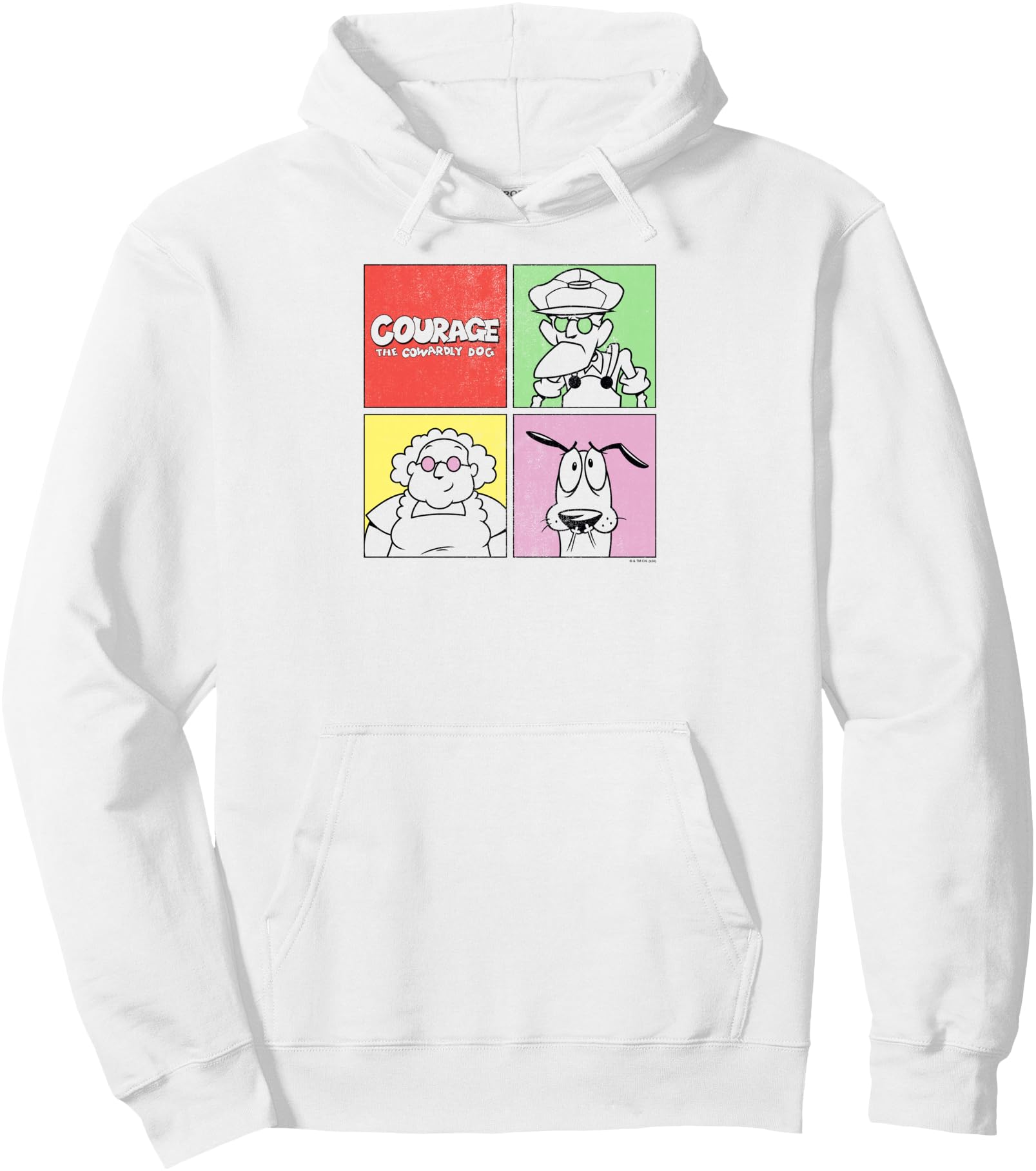 Courage the Cowardly Dog Family Pop Art Cartoon Pullover Hoodie