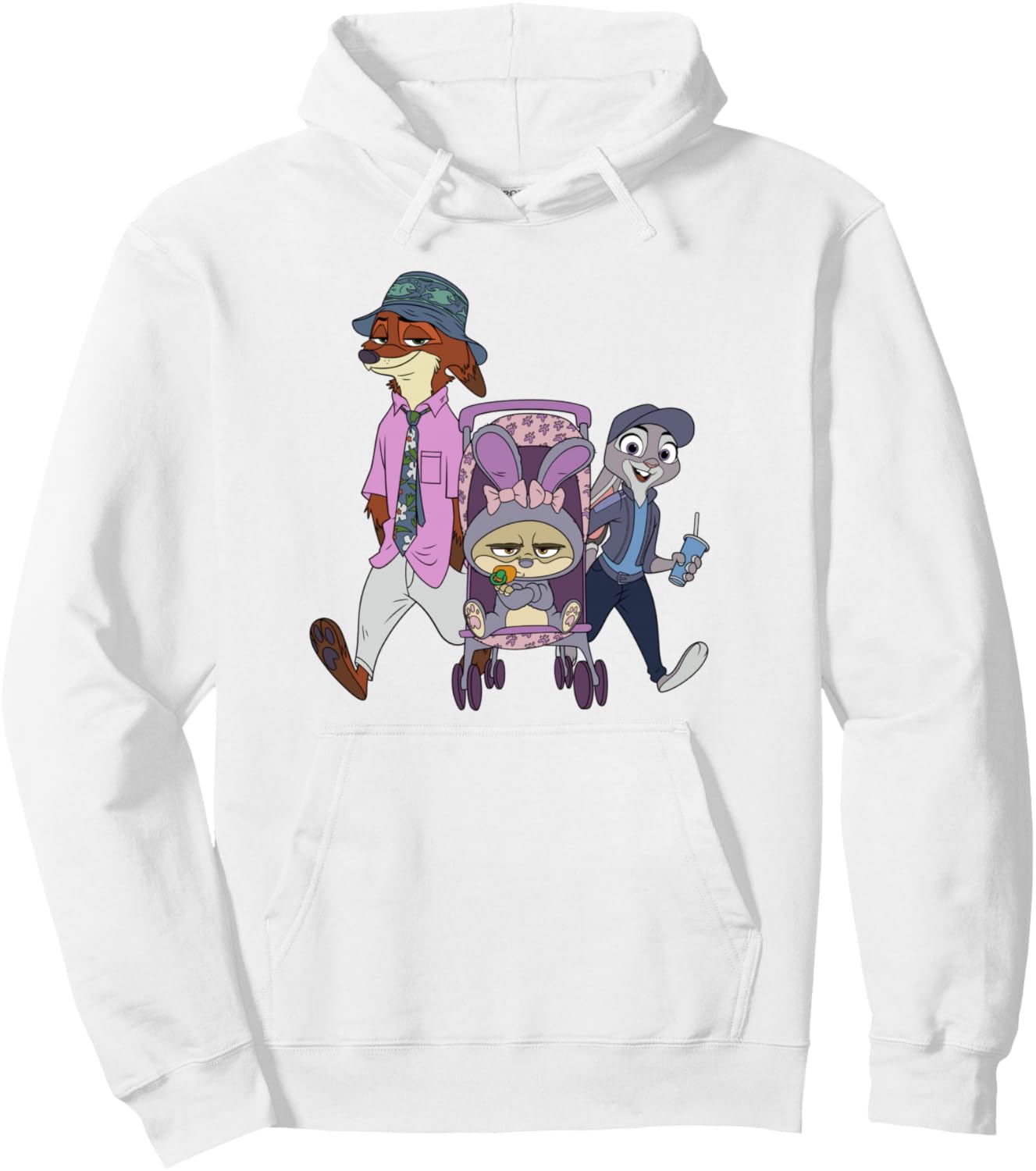 Disney Zootopia 2 Judy Nick & Finnick Happy Family Pullover Hoodie