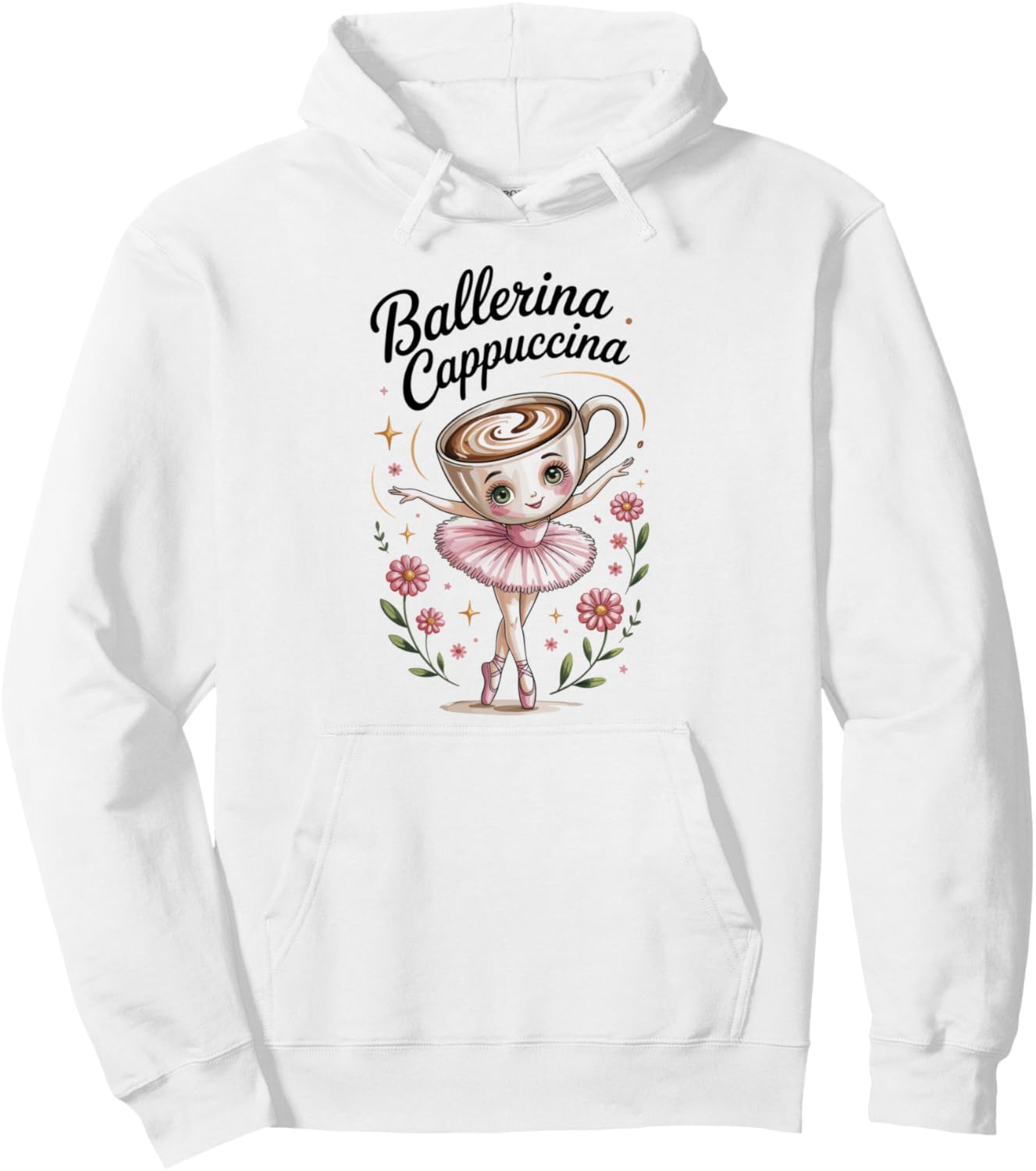Kids Meme Cappuccino Italian Brainrot Ballerina Cappuccina Pullover Hoodie