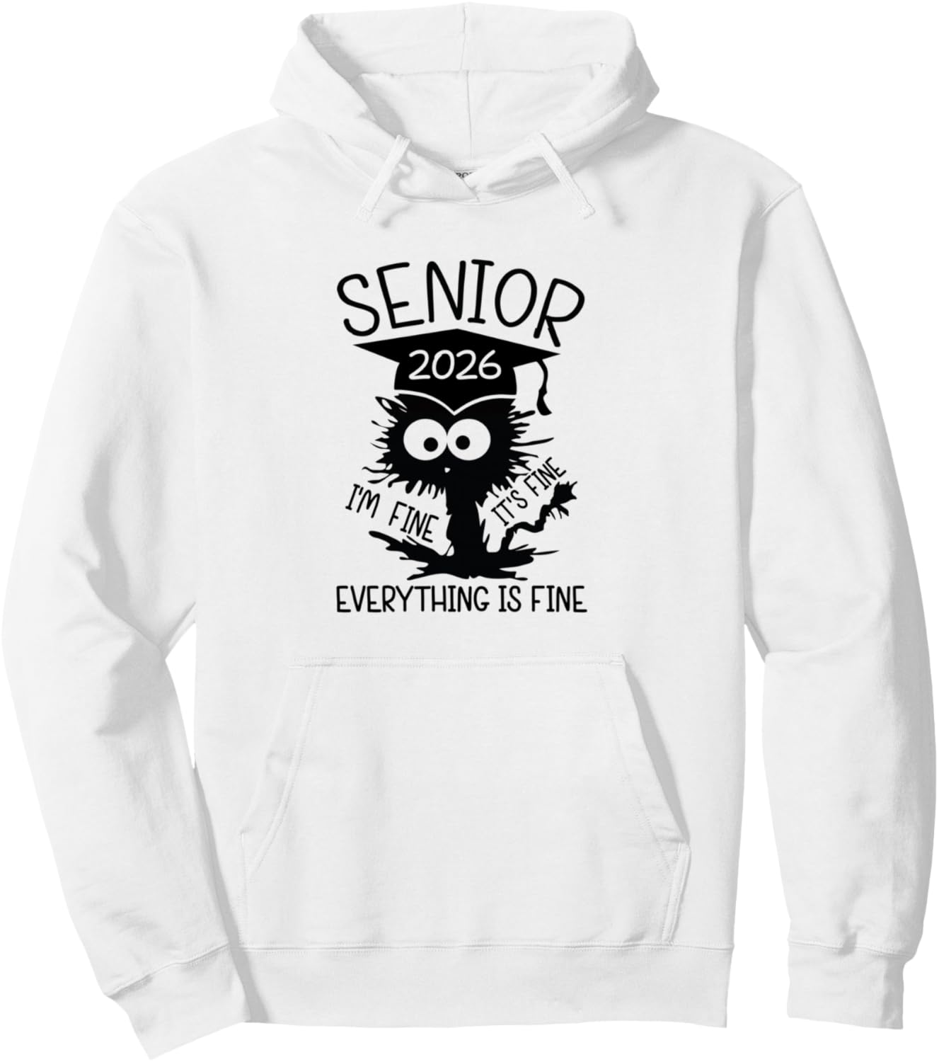 Senior 2026 High School College Graduation Year Class of 26 Pullover Hoodie