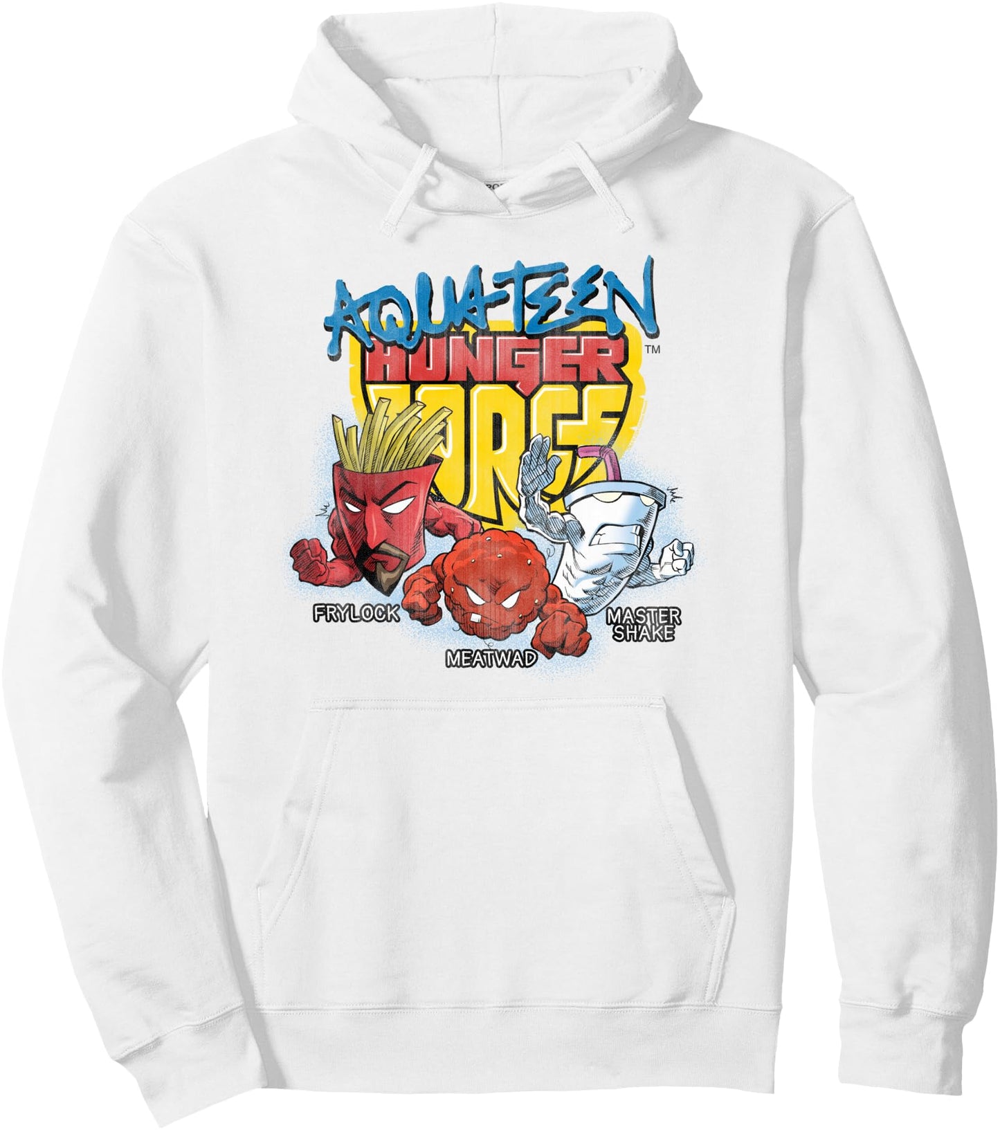 ATHF Grafitti Logo with Superhero Poses Funny Cartoon Pullover Hoodie
