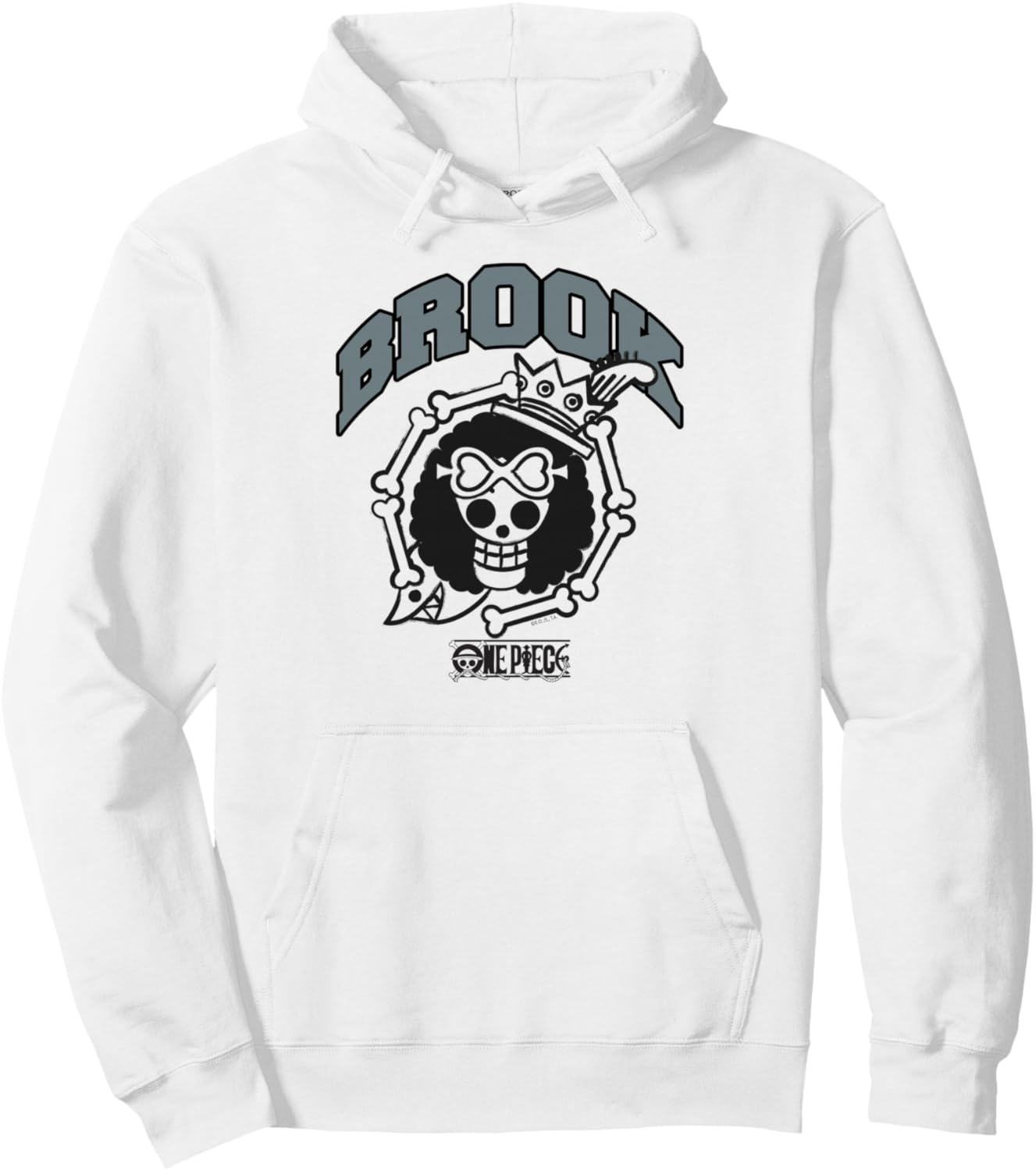 One Piece Anime Soul King Brook Jolly Rogers Icon Pullover Hoodie