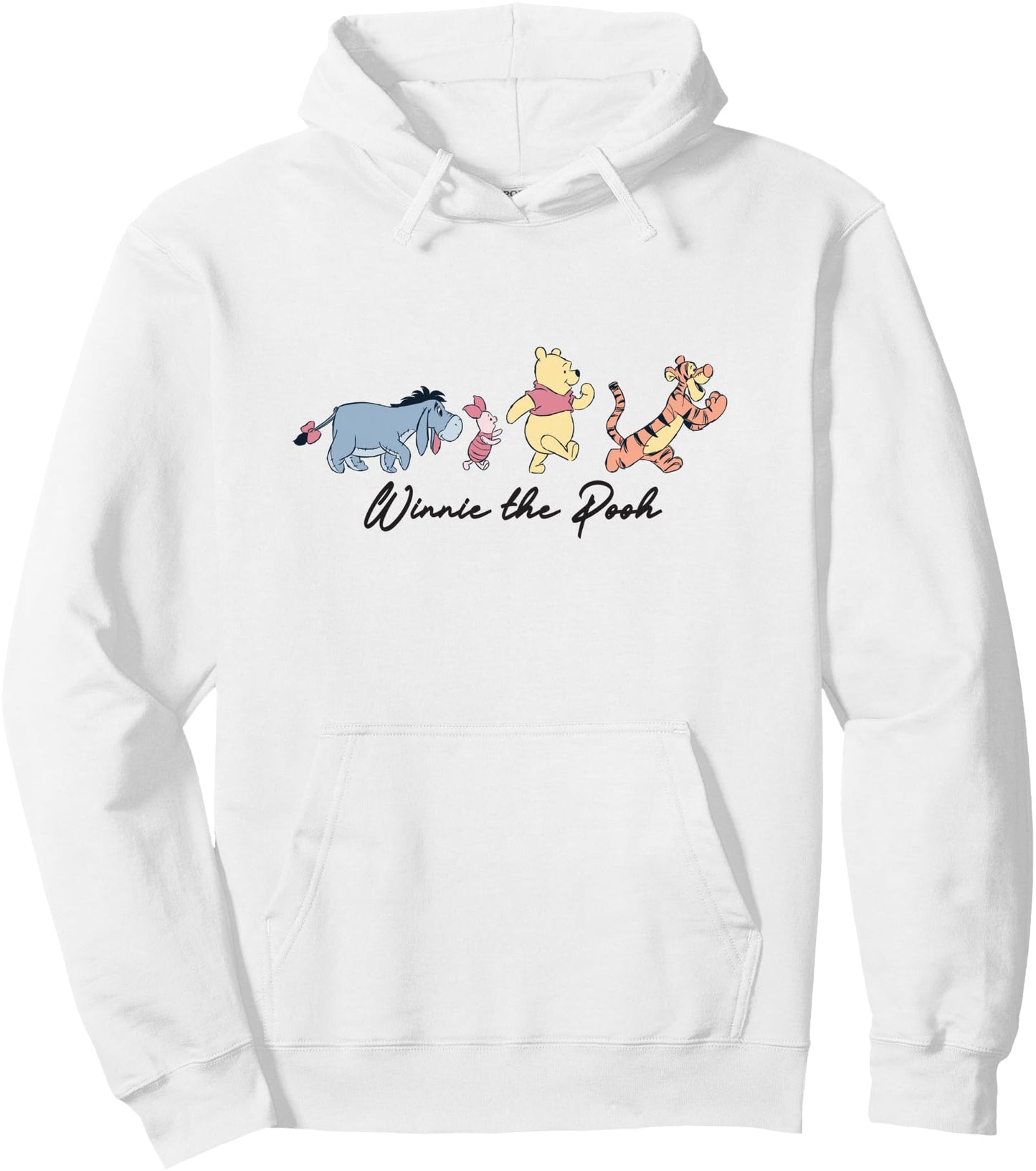 Disney Winnie the Pooh Walking With Friends Main Characters Pullover Hoodie