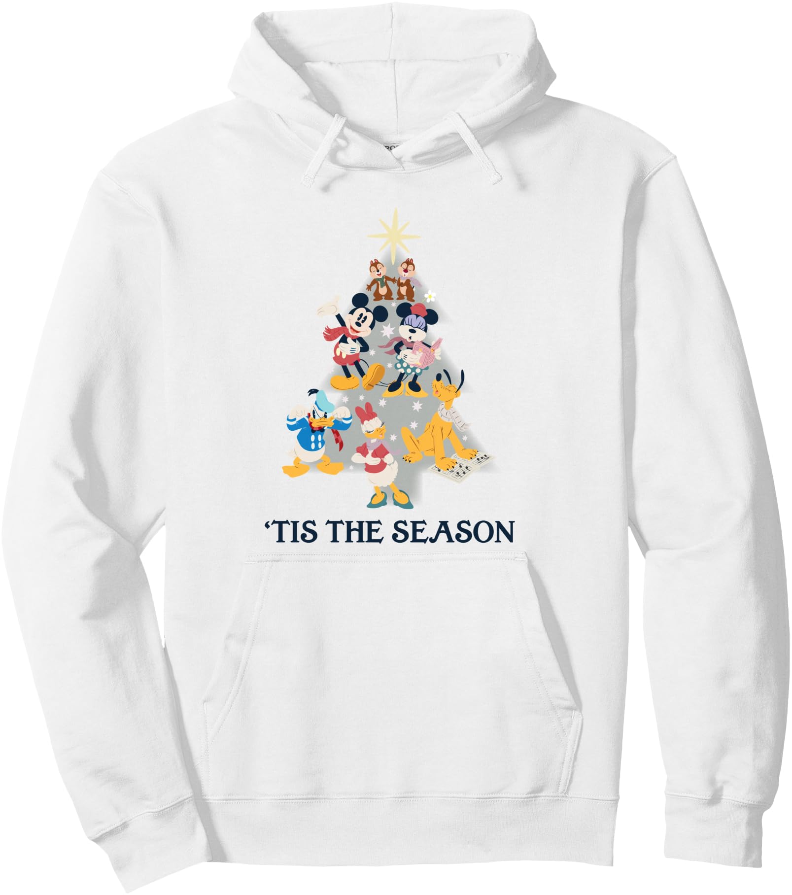 Disney Mickey And Friends Christmas Tree 'Tis The Season Pullover Hoodie