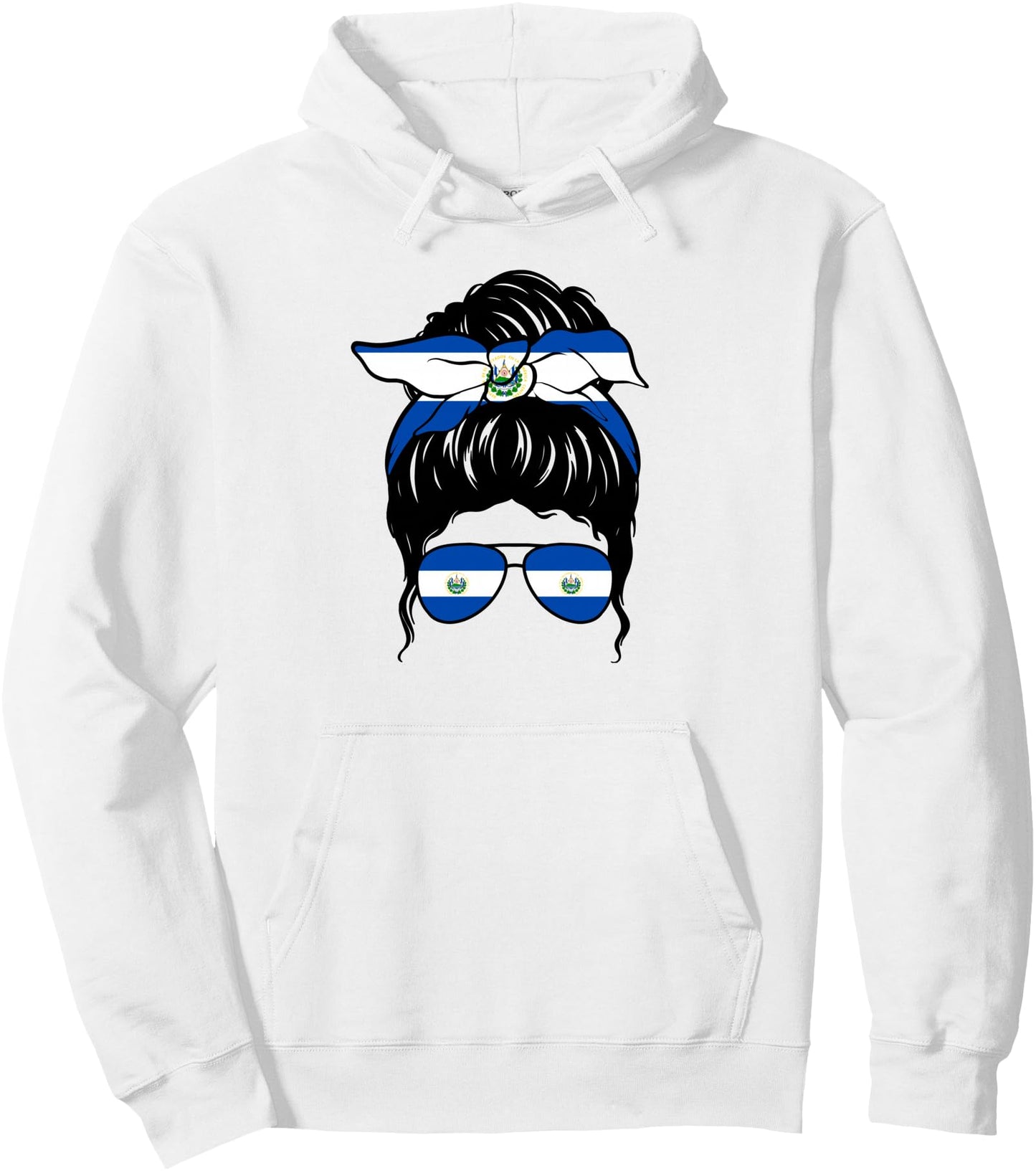 El Salvadoran Girl El Salvador Flag El Salvadoran Woman Pullover Hoodie