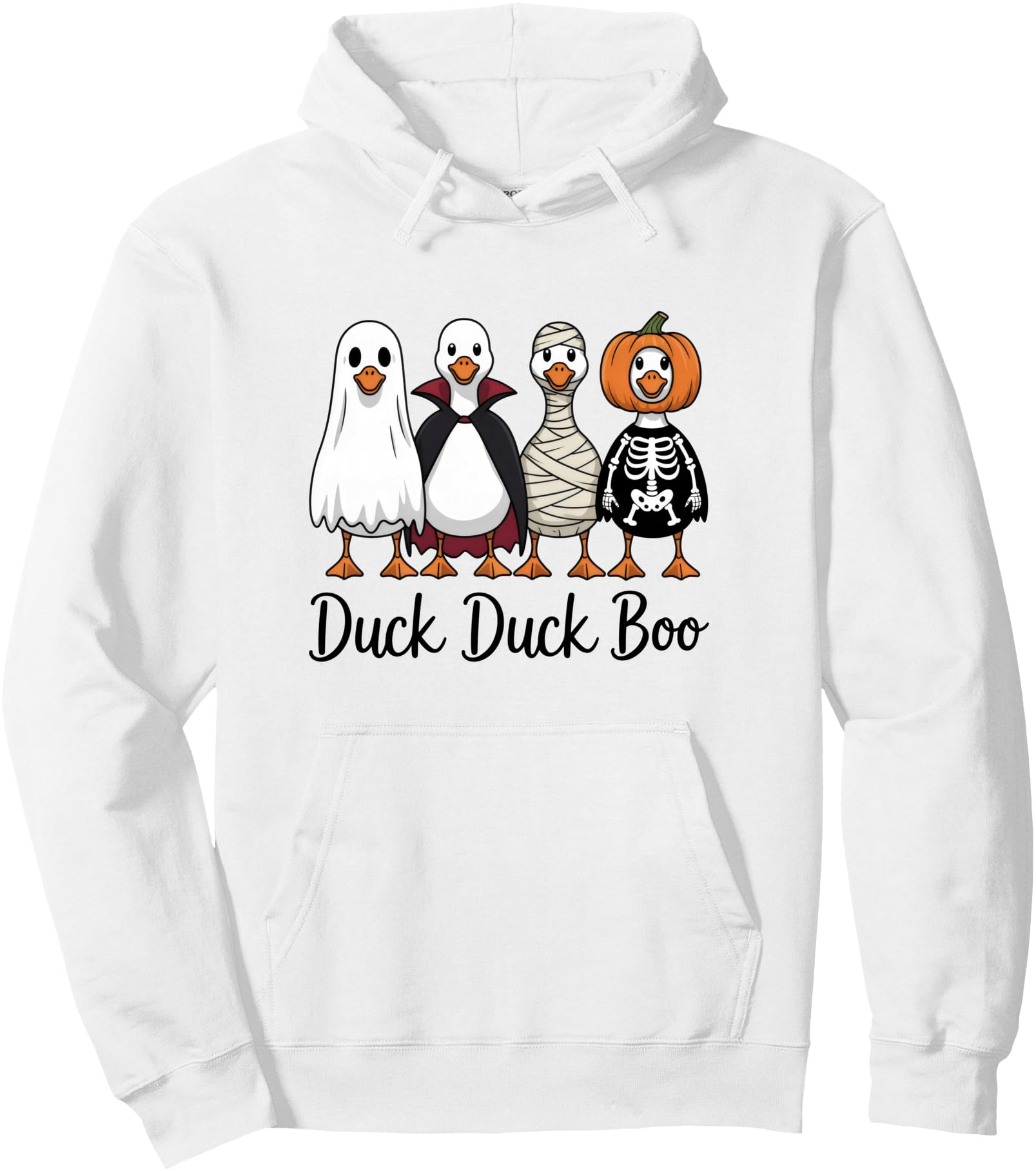 Duck Duck Boo Funny Goose Halloween Costume Pullover Hoodie