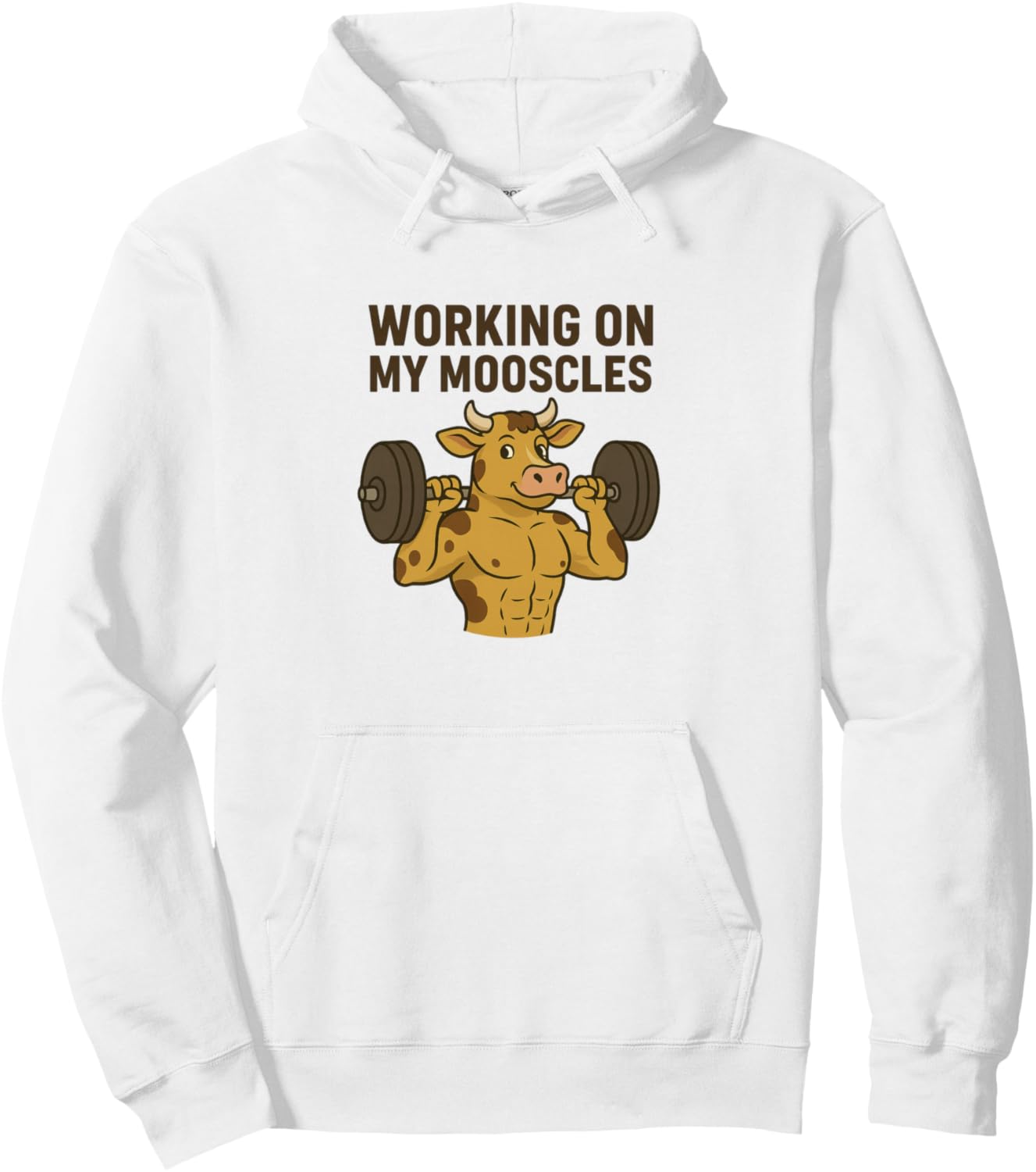 Funny Cows Working On My Muscles Mooscles Cute Cow Pullover Hoodie