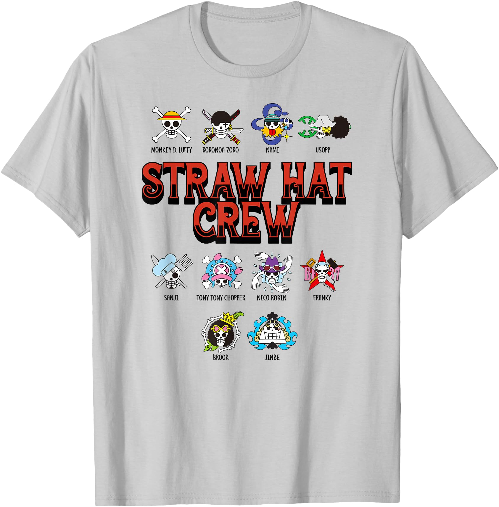 One Piece Anime Straw Hat Crew Jolly Roger Logos
