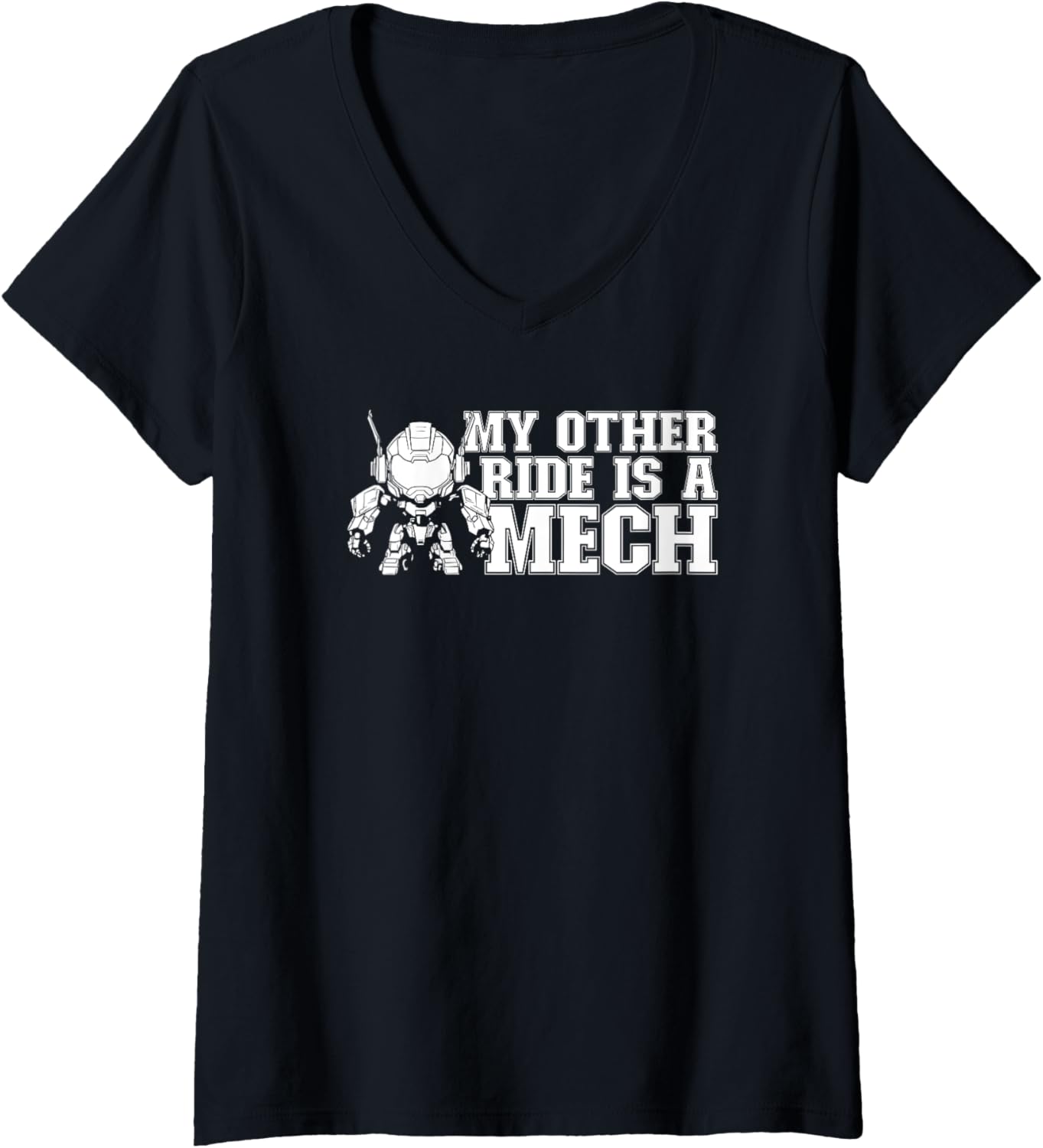 Womens Mecha Anime Japanese Kawaii Japan Cosplay Otaku Manga Chibi V-Neck