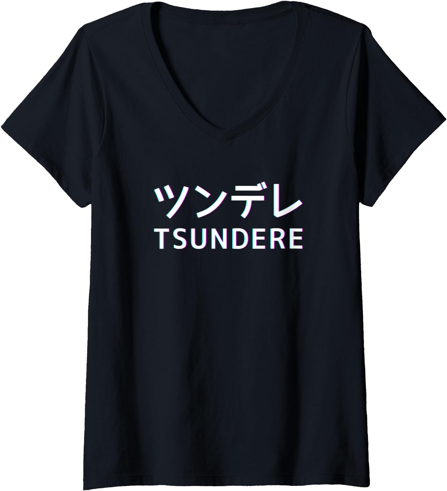 Womens Tsundere in Japanese Katakana V-Neck