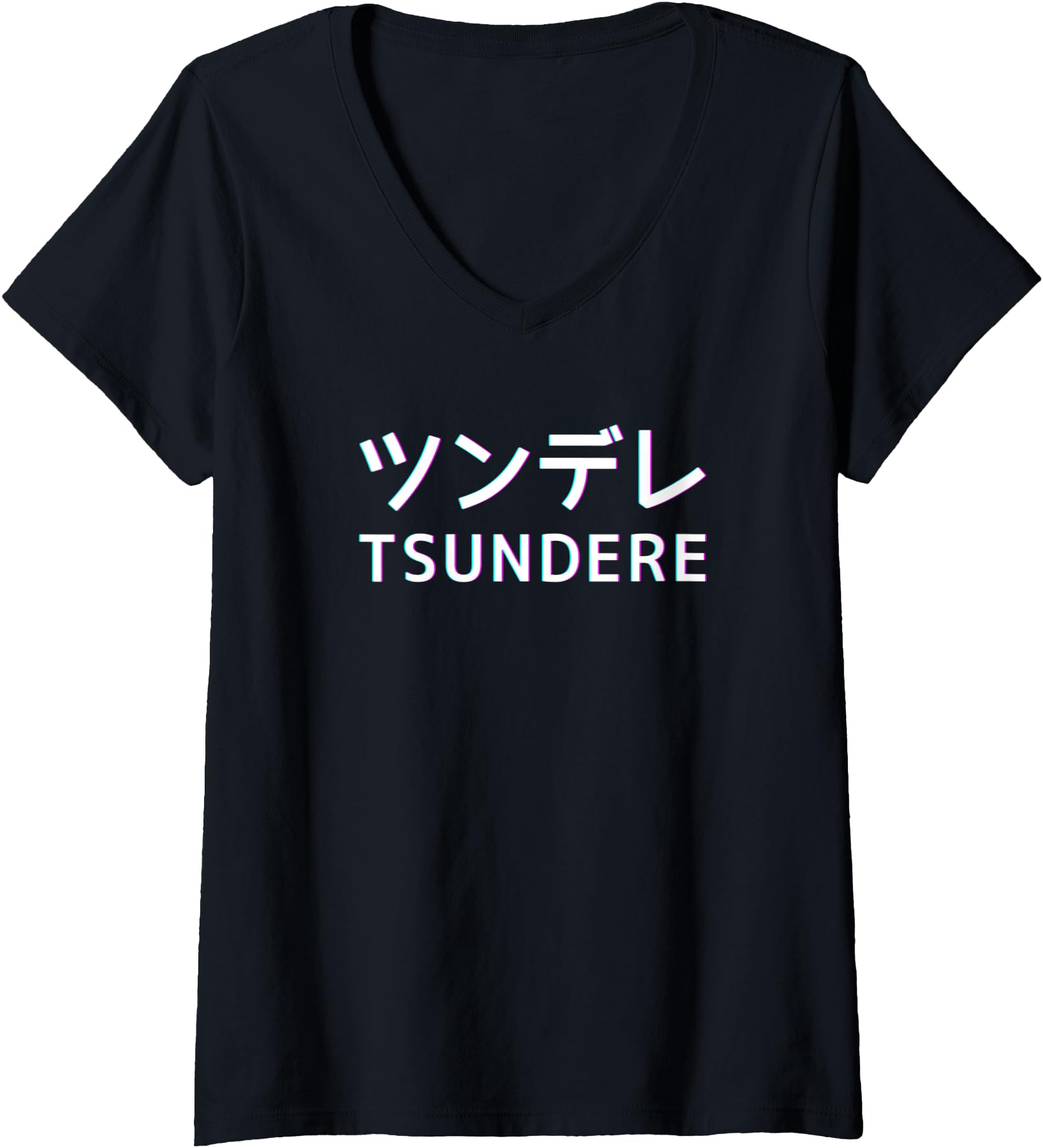 Womens Tsundere in Japanese Katakana V-Neck