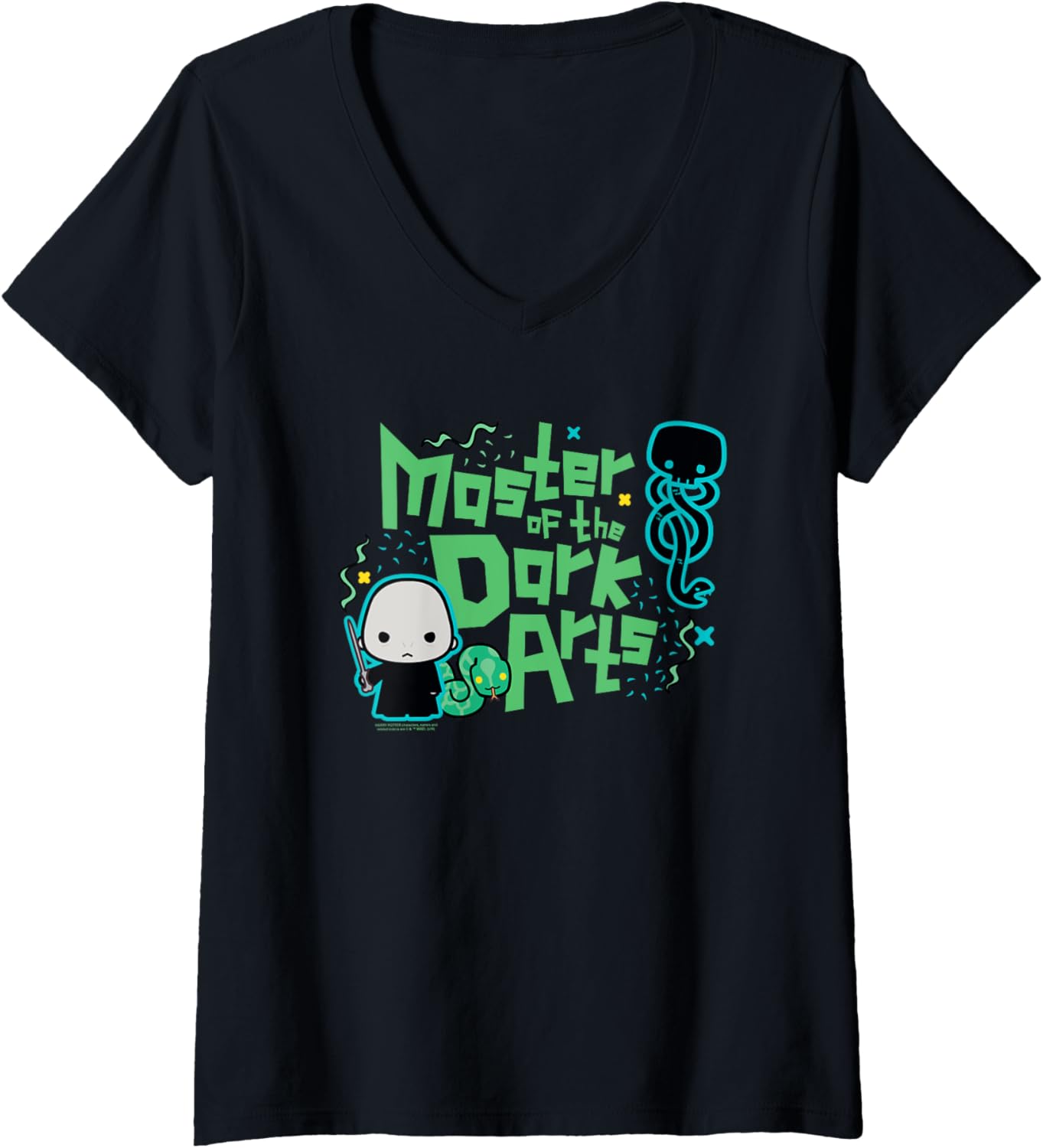 Womens Harry Potter Chibi Master of the Dark Arts V-Neck