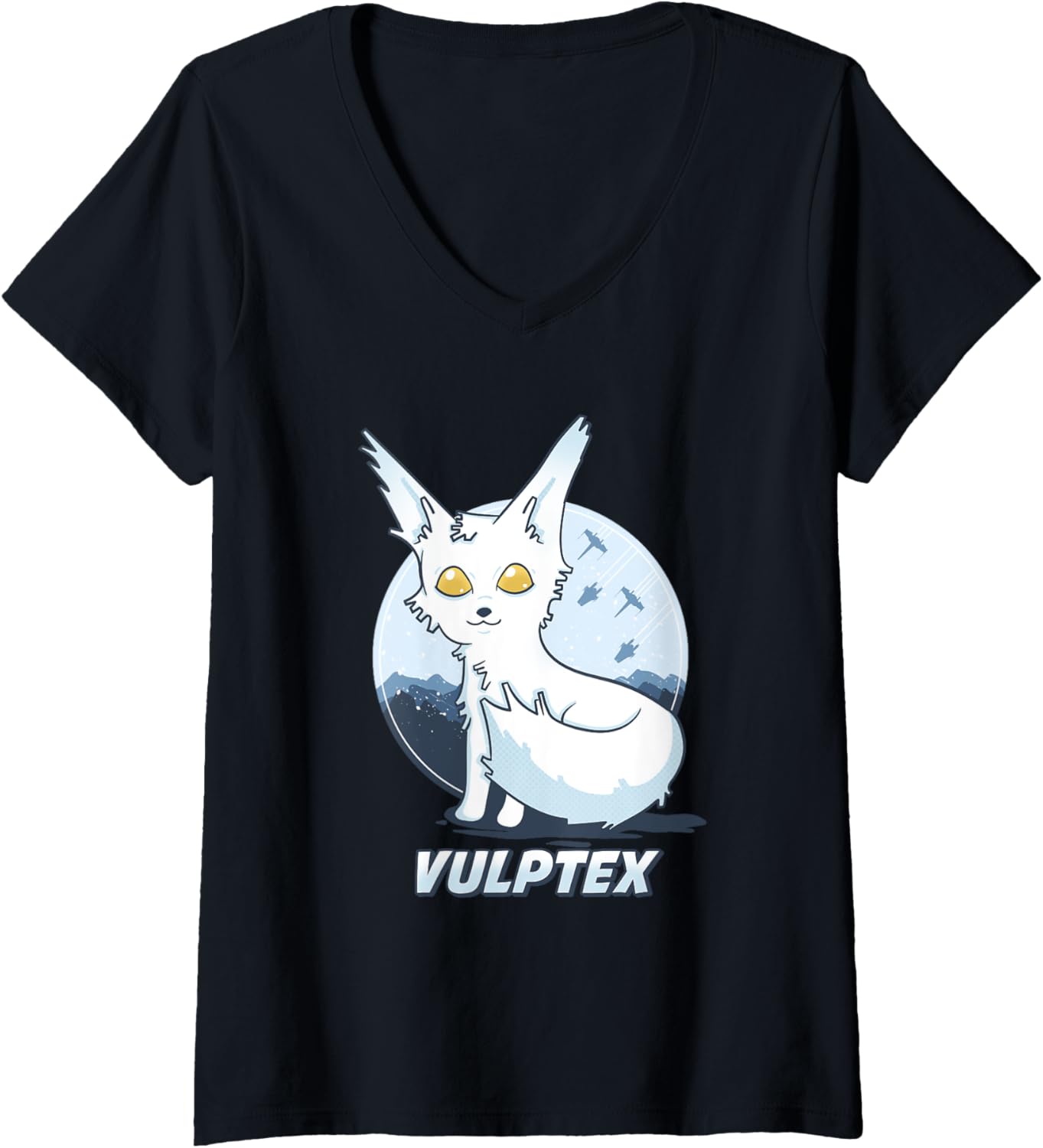 Star Wars: The Last Jedi Vulptex Cute Chibi Portrait V-Neck