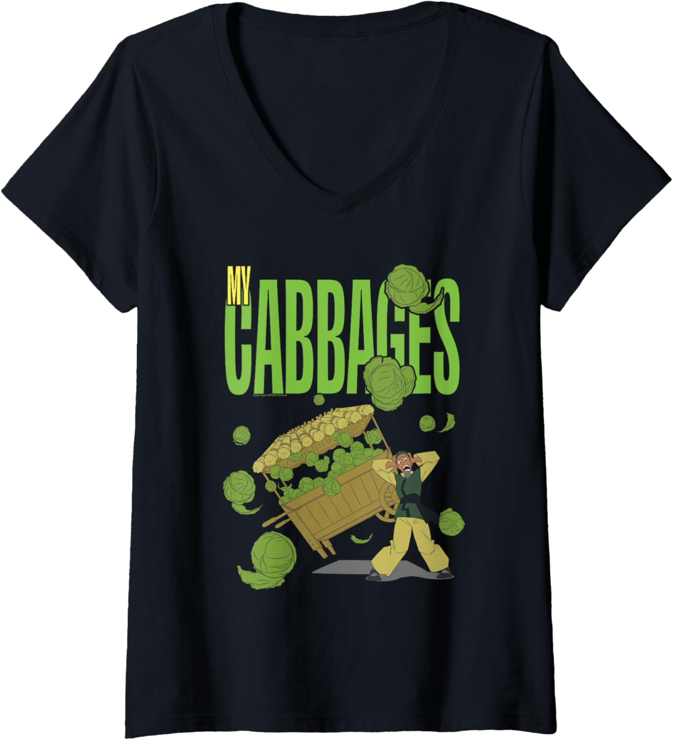 Womens Avatar: The Last Airbender My Cabbages Funny Meme Anime V-Neck