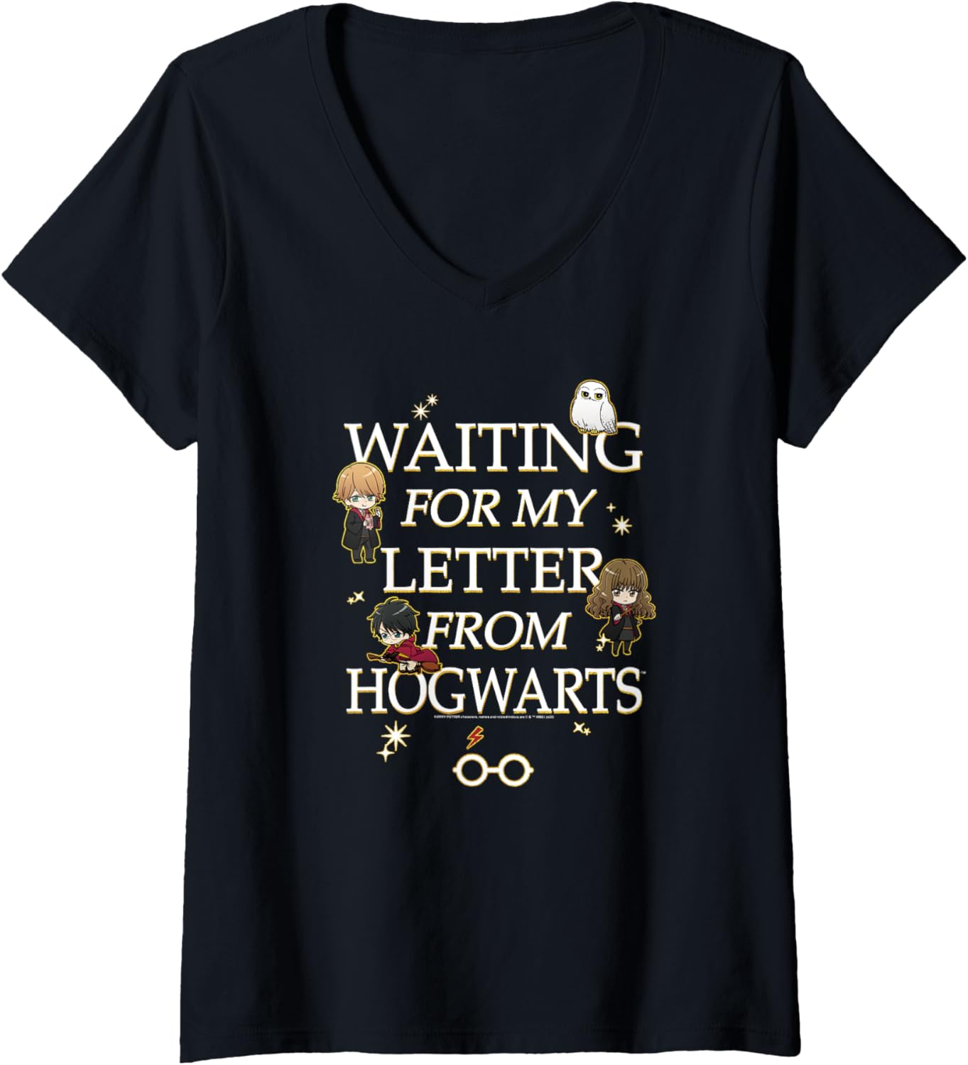 Harry Potter Group Shot Chibi Waiting My On Hogwarts Letter V-Neck