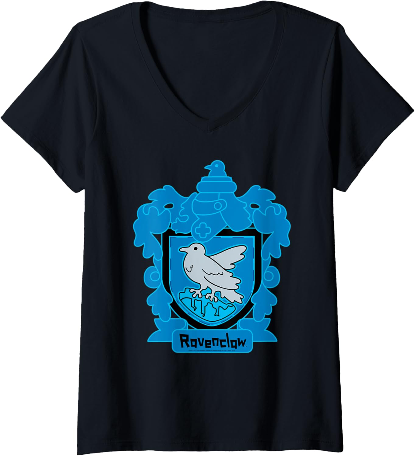 Womens Harry Potter Chibi Ravenclaw Crest V-Neck