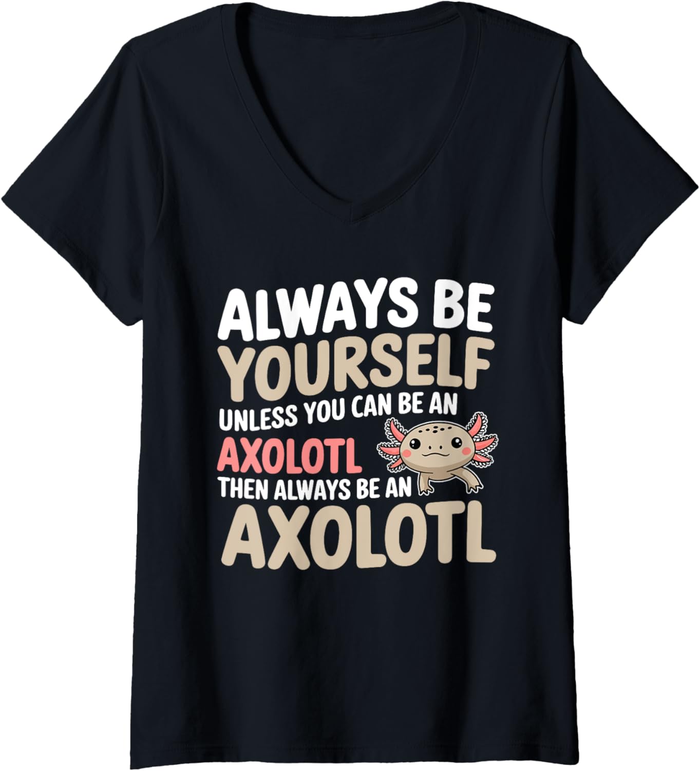 Womens Axolotl for Anime Chibi Artist V-Neck
