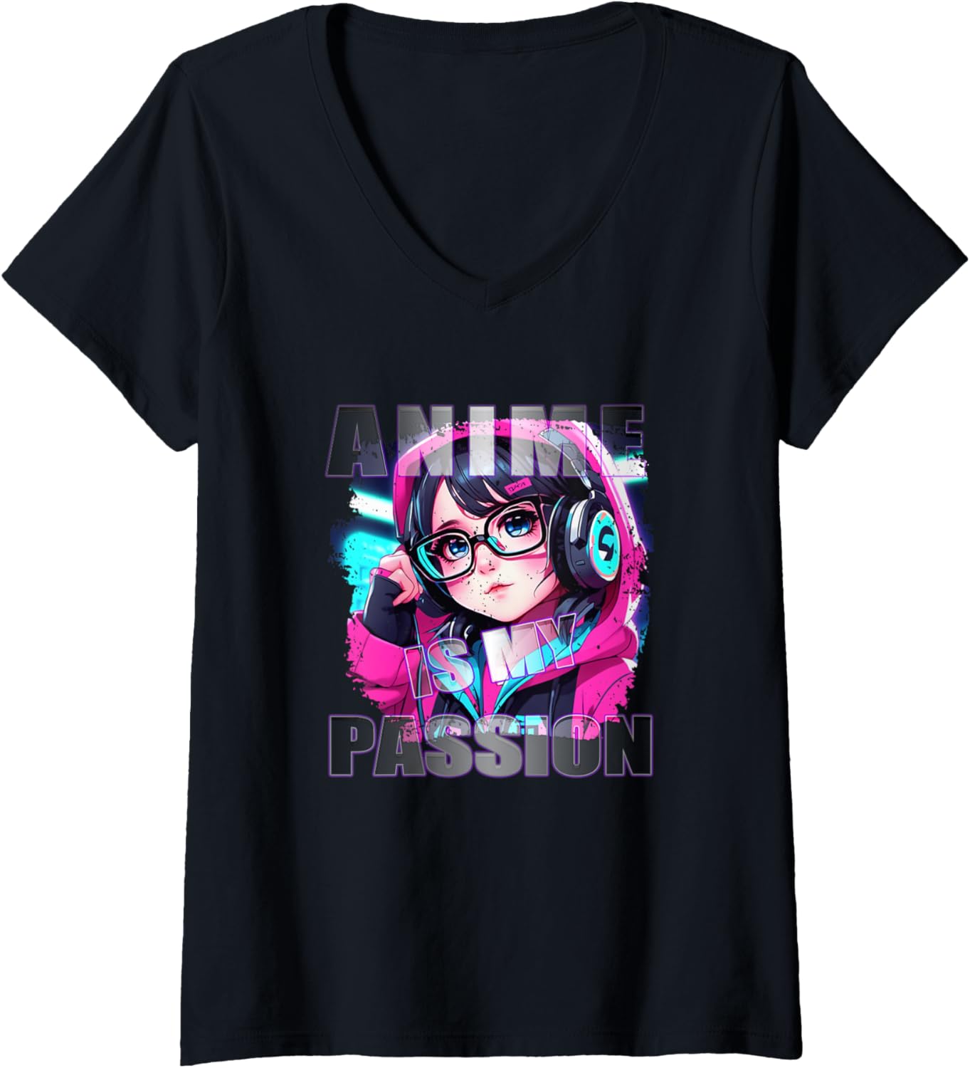 Anime Is My Passion - Kawaii Chibi Adorable V-Neck