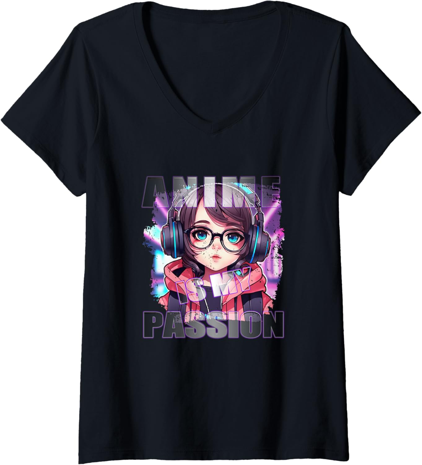 Anime Is My Passion - Kawaii Chibi Adorable V-Neck
