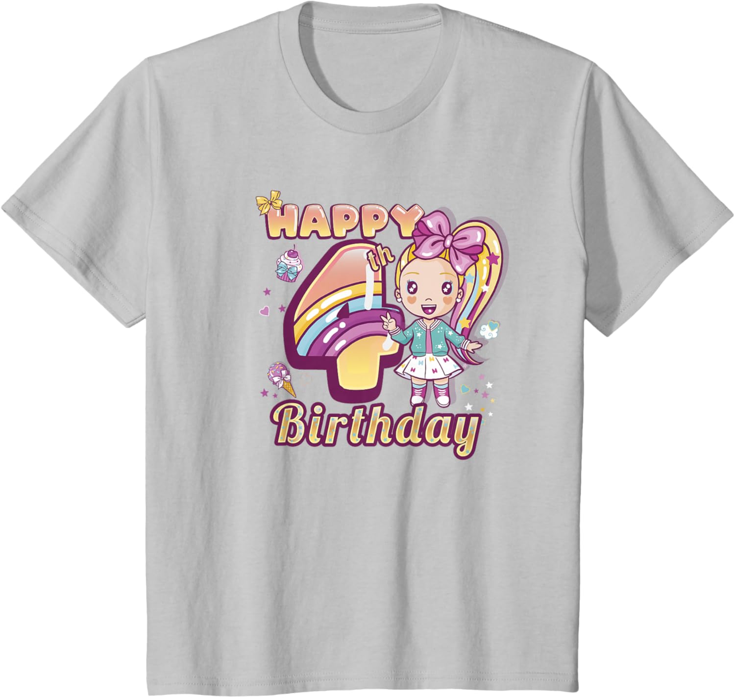 Kids JoJo Siwa Chibi JoJo Happy 4th Birthday