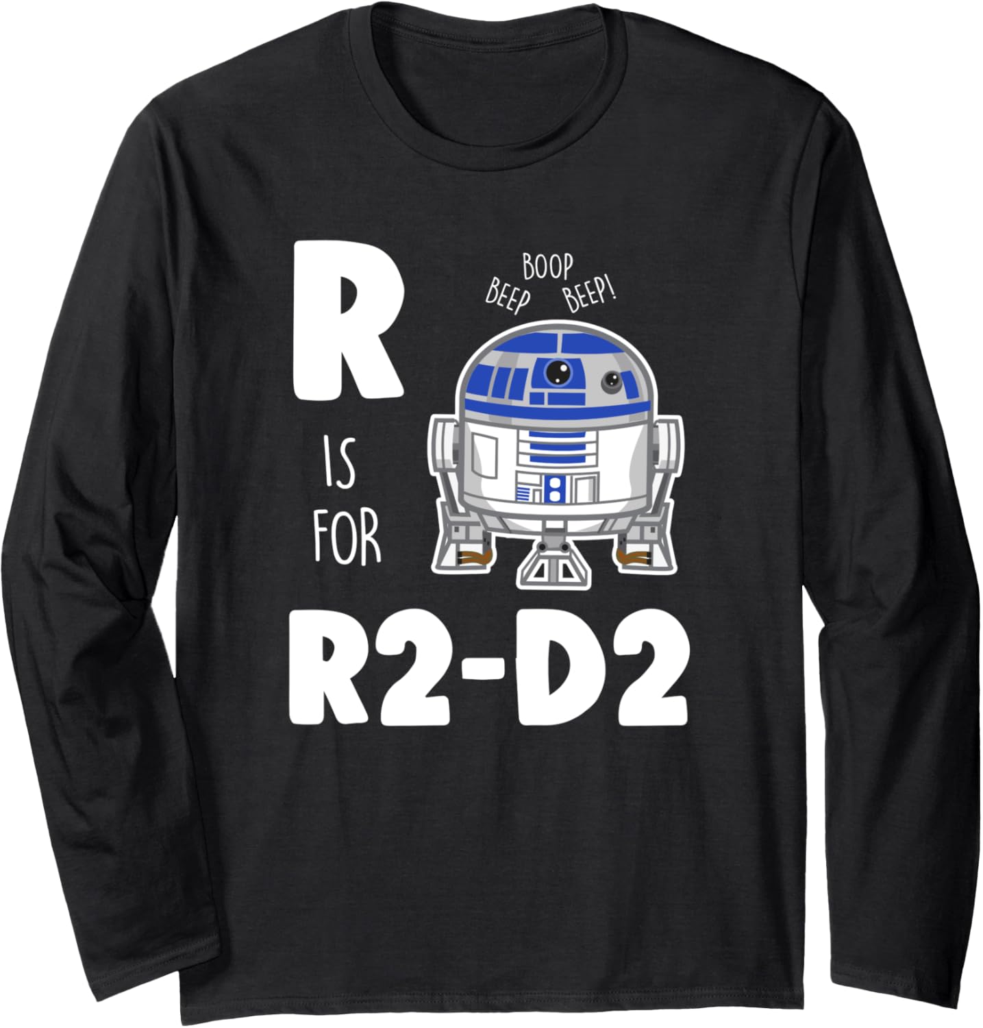 Star Wars Classic R Is For R2-D2 Beep Boop Beep Chibi Toon Long Sleeve