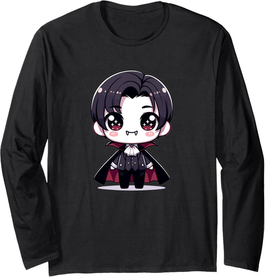 Adorable Cute Japanese Kawaii Chibi Vampire Long Sleeve