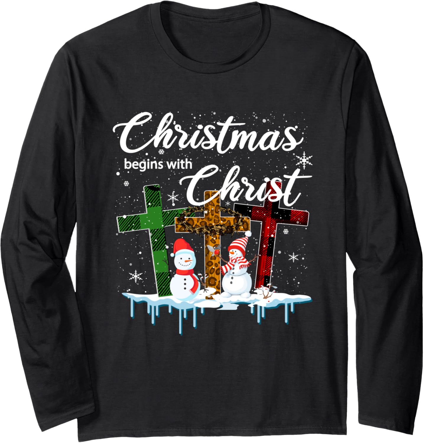 Christmas Begins With Christ Costume Xmas Gifts Long Sleeve