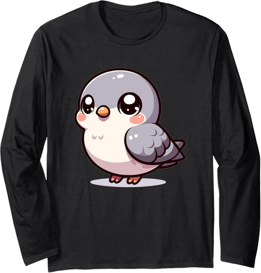 Adorable Cute Japanese Kawaii Chibi Pigeon Long Sleeve