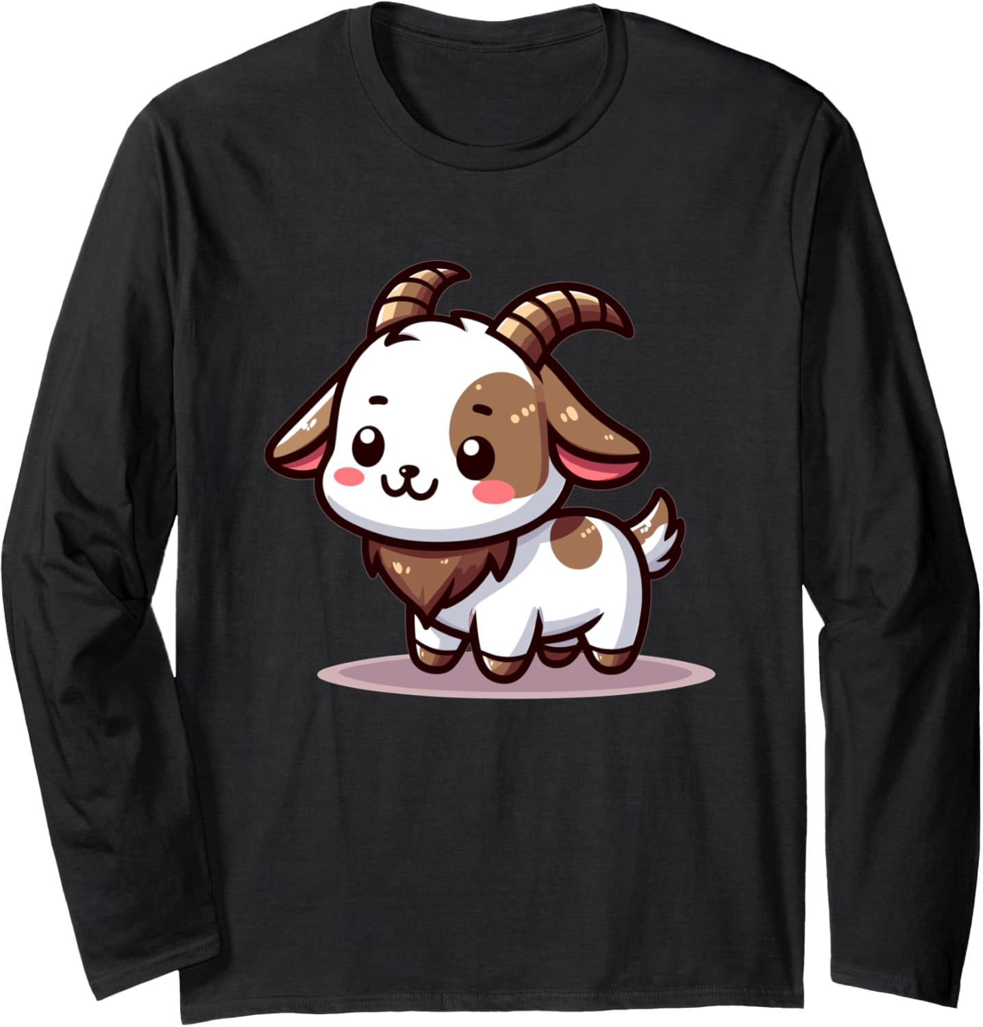 Adorable Cute Japanese Kawaii Chibi Goat Long Sleeve