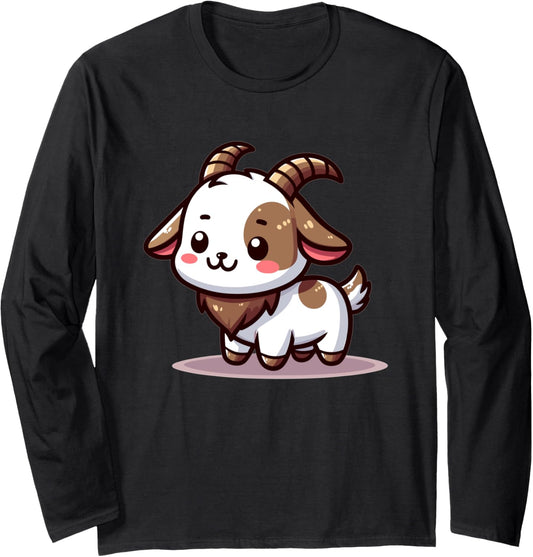 Adorable Cute Japanese Kawaii Chibi Goat Long Sleeve