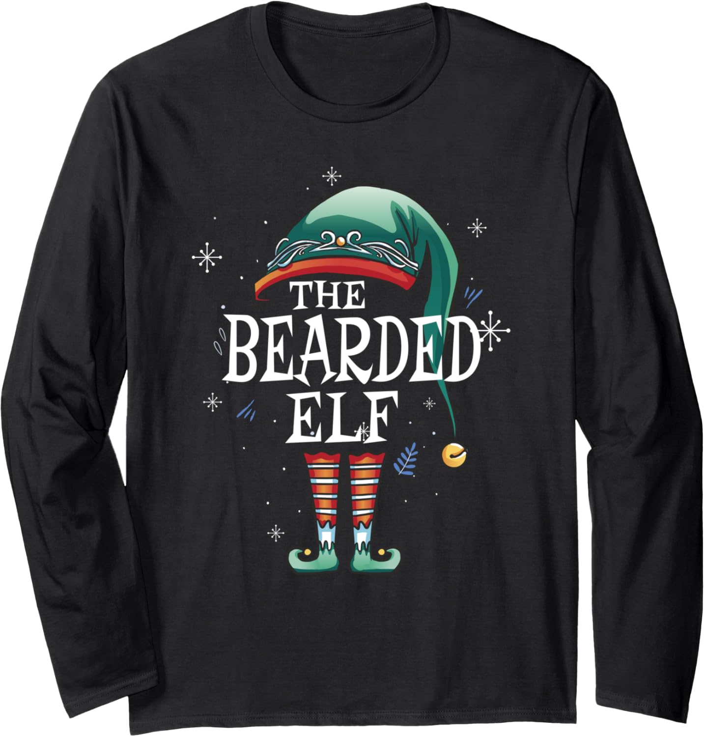 The Bearded Elf Xmas Matching Elf Family for Christmas Long Sleeve