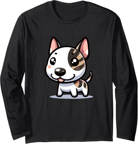 Adorable Cute Japanese Kawaii Chibi Bull Terrier Long Sleeve