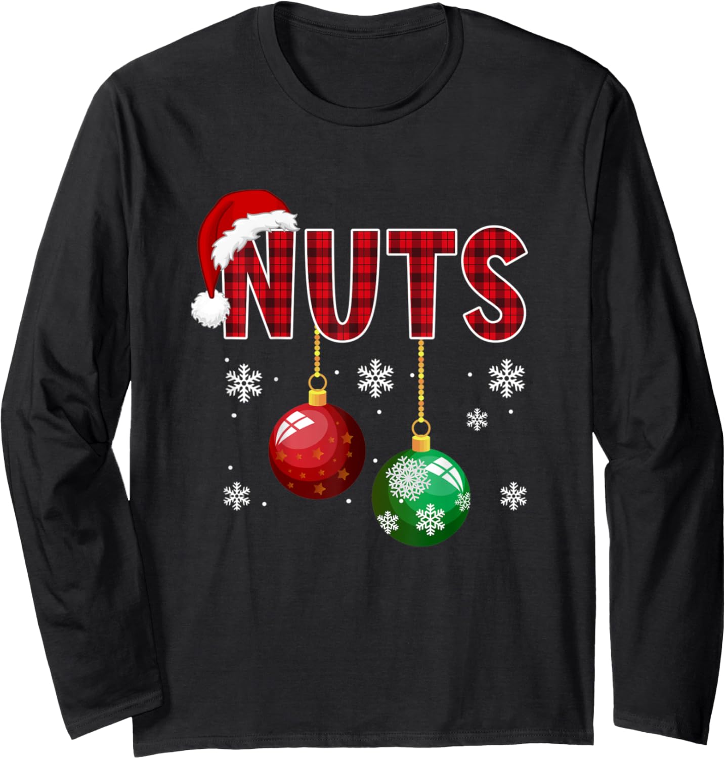 Chest Nuts Funny Matching Chestnuts Christmas Couples Nuts Long Sleeve T-Shirt