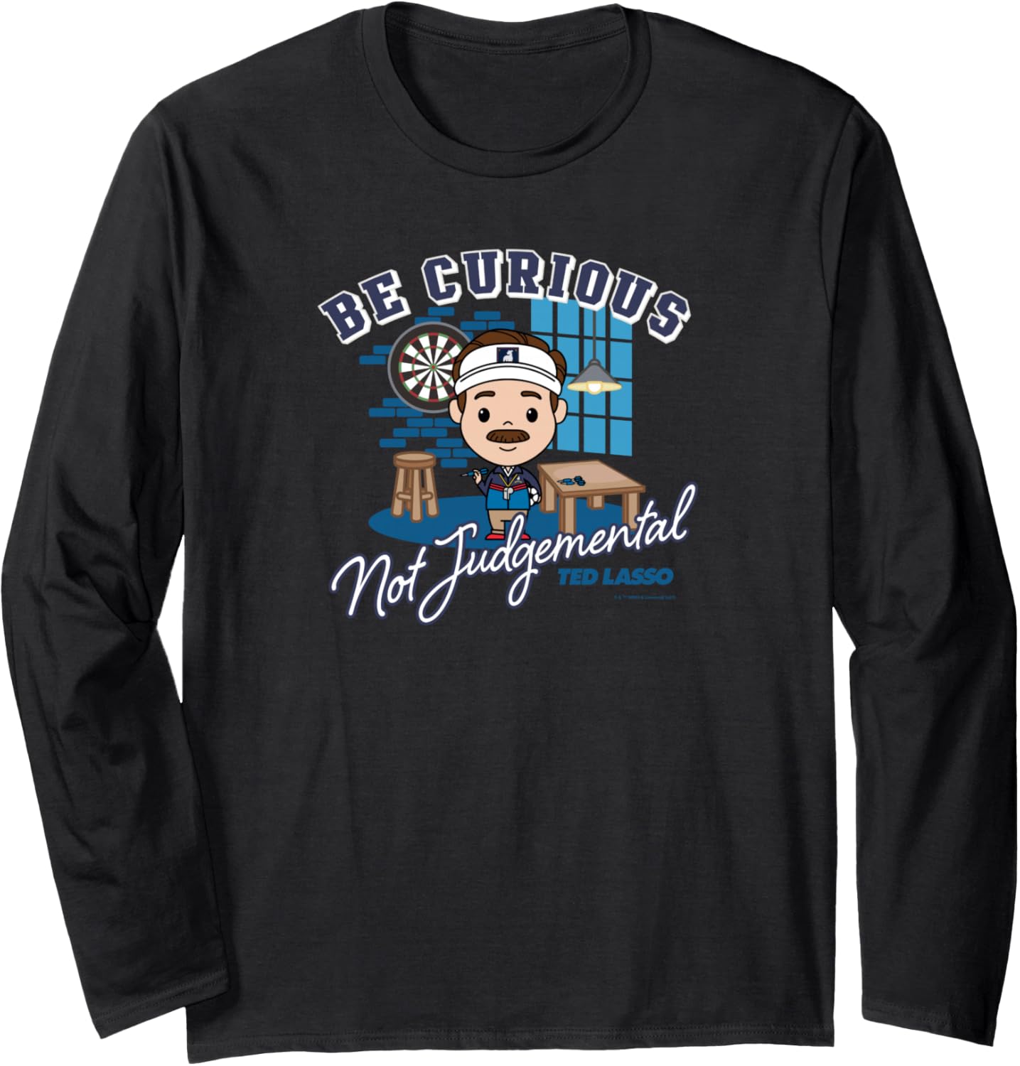 Ted Lasso Be Curious Not Judgmental Quote Chibi Style Long Sleeve
