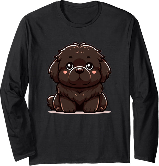 Adorable Cute Japanese Kawaii Chibi Newfoundland Long Sleeve