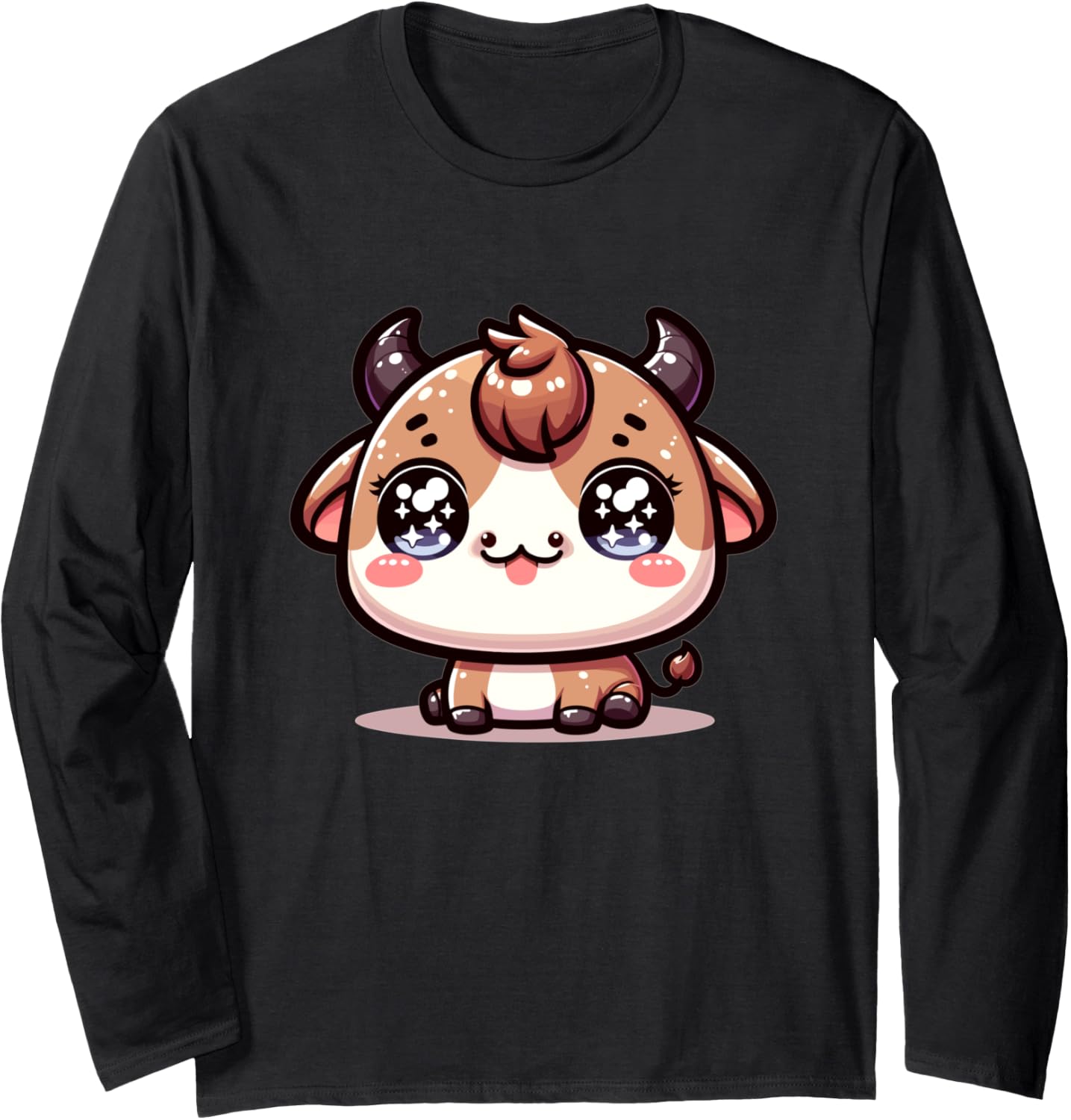 Adorable Cute Japanese Kawaii Chibi Ox Long Sleeve